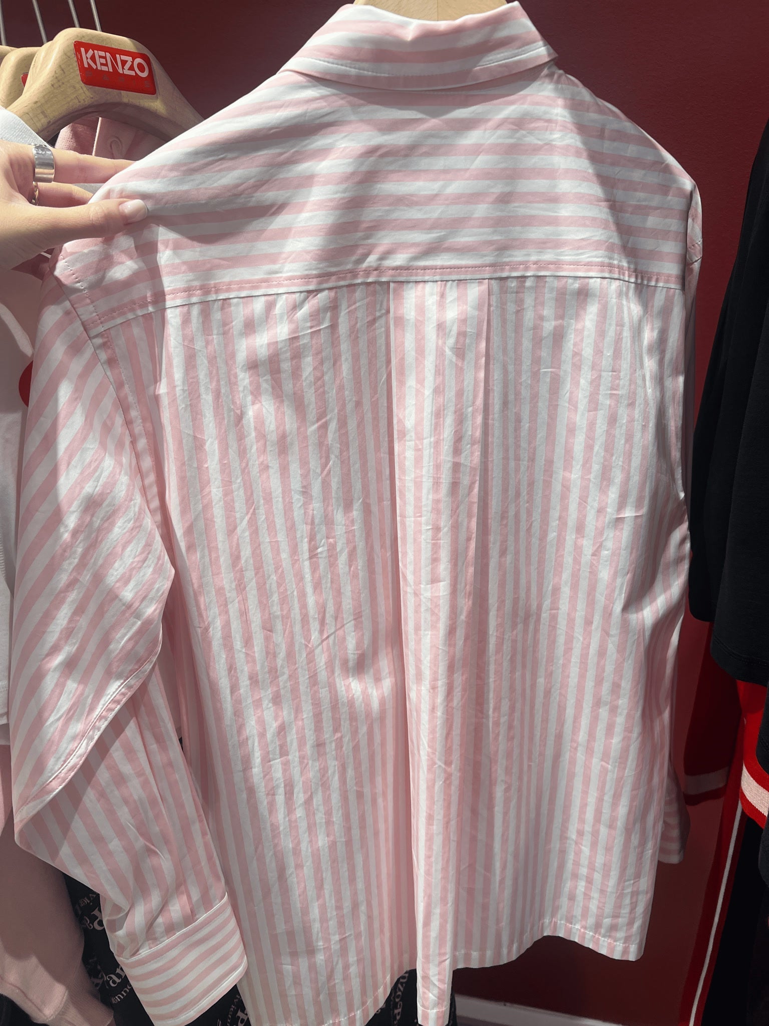 KENZO Damska Koszula Biało - różowa Boke Flower Oversize Shirt E5 2CH091 9LM 34Kenzo