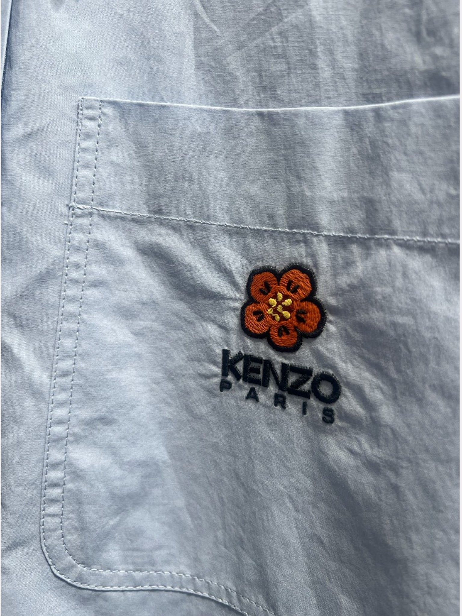 Kenzo Damska Koszula Niebieska Boke Flower Oversize Shirt E5 2CH091 9LS 63Kenzo