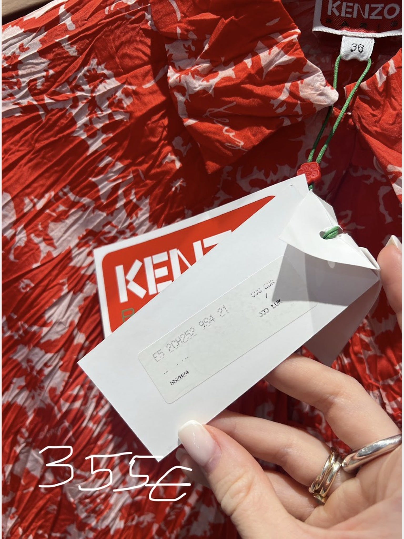 KENZO Damska Sukienka Czerwona FB Drobe 954 21Kenzo