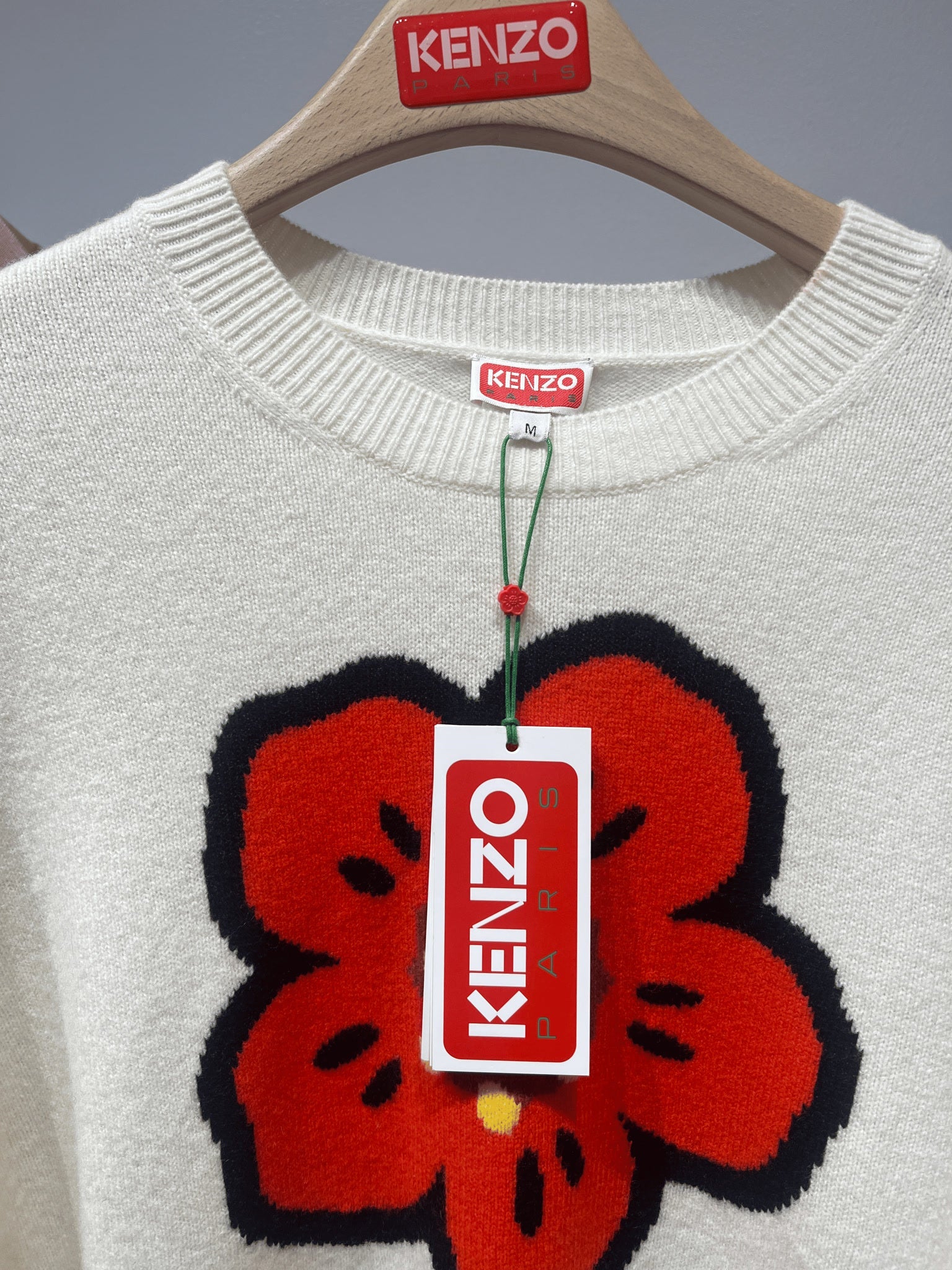 KENZO Damski Sweter Biały Boke Flower Jumper D6 SPU427 3LD 02Kenzo