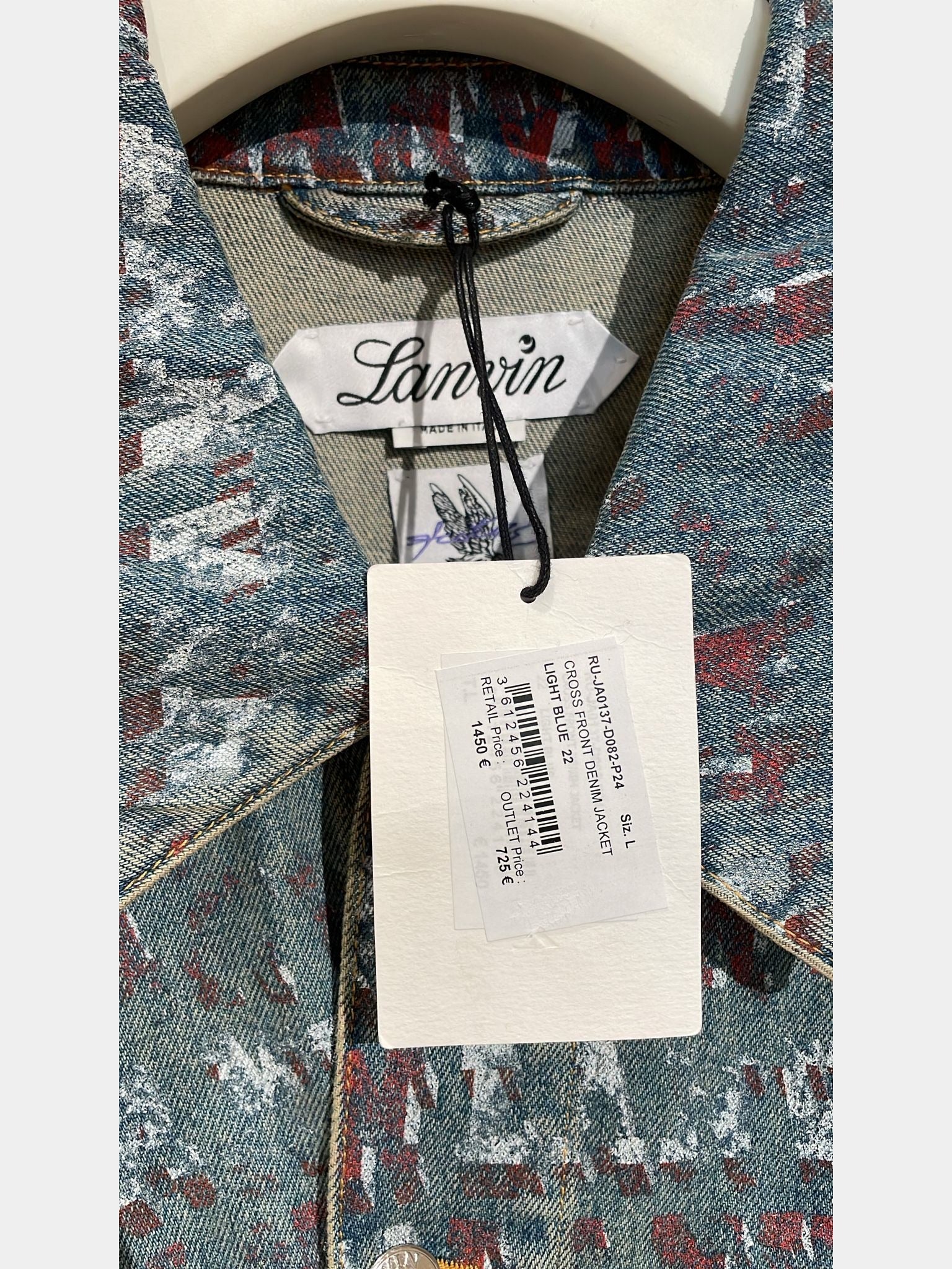 Lanvin Cross Front Denim JacketLanvin