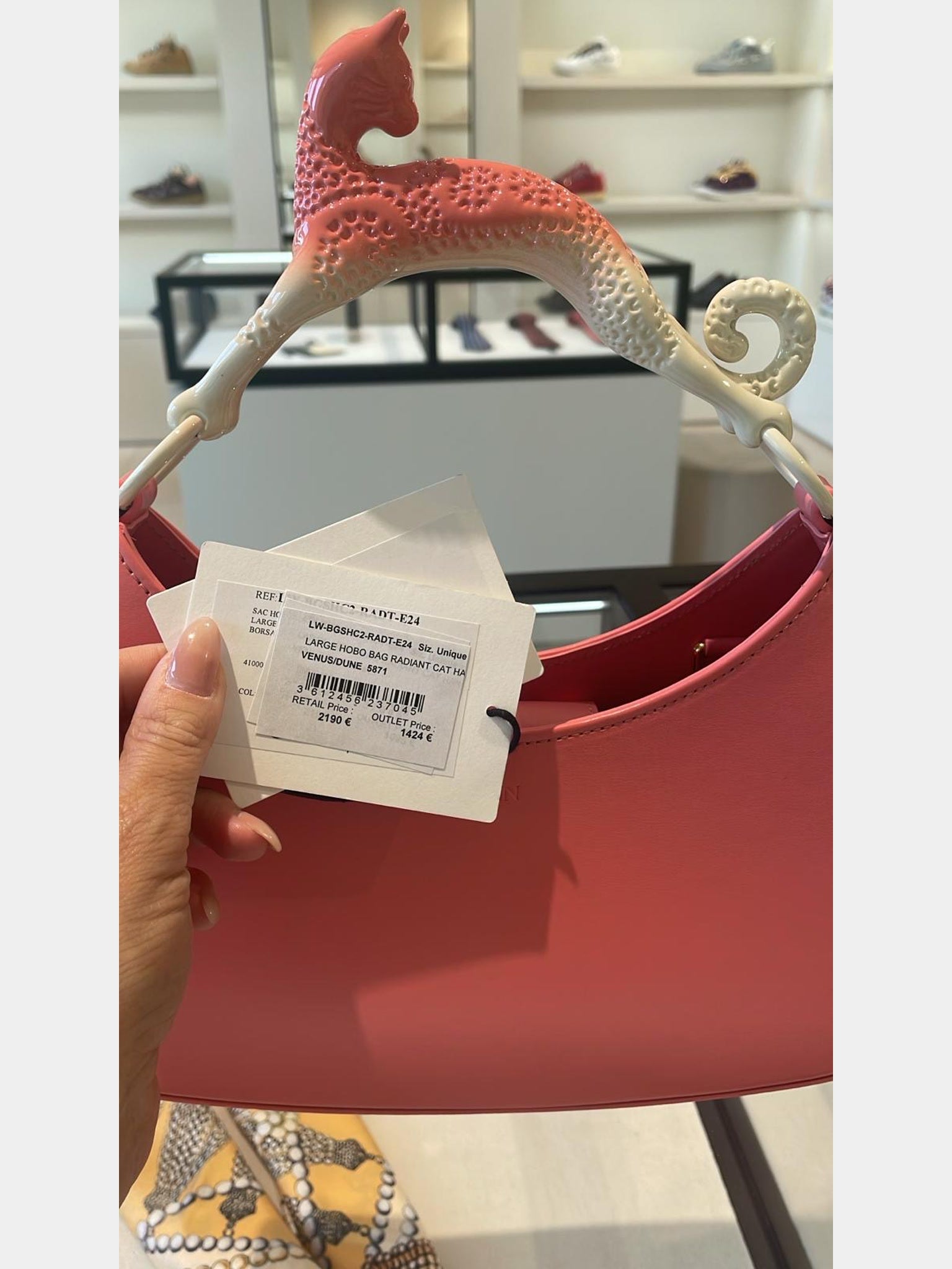 Lanvin Damska torebka na ramię Venus różowaLanvin