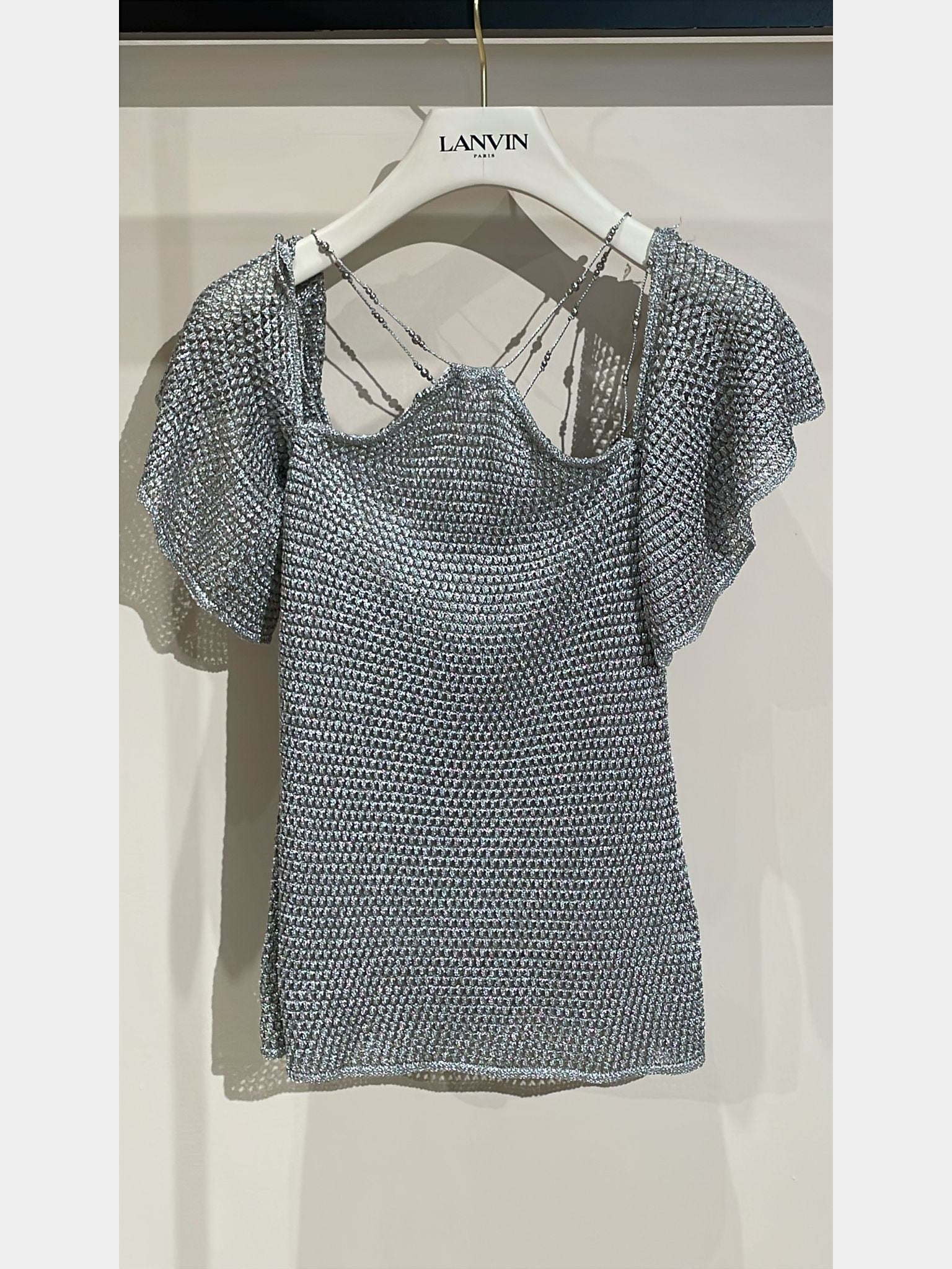 Lanvin Embellished Top SilverLanvin