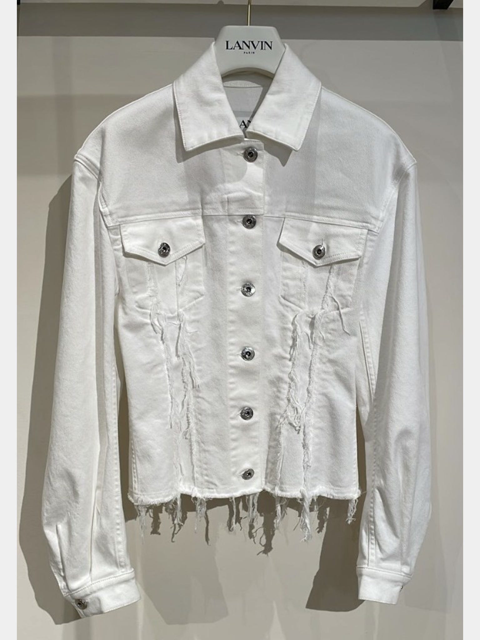Lanvin kurtka damska Denim Fitted Optic White RW - JA0135 - D011 - A23Lanvin
