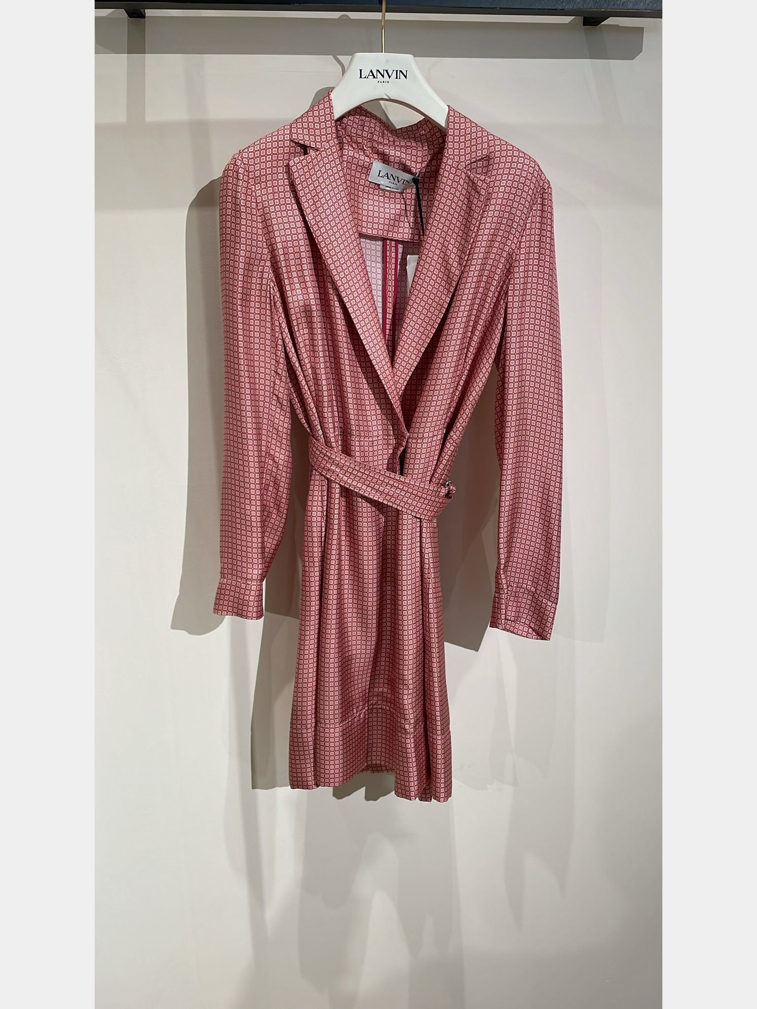Lanvin Long Sleeve Wrap Short DressLanvin