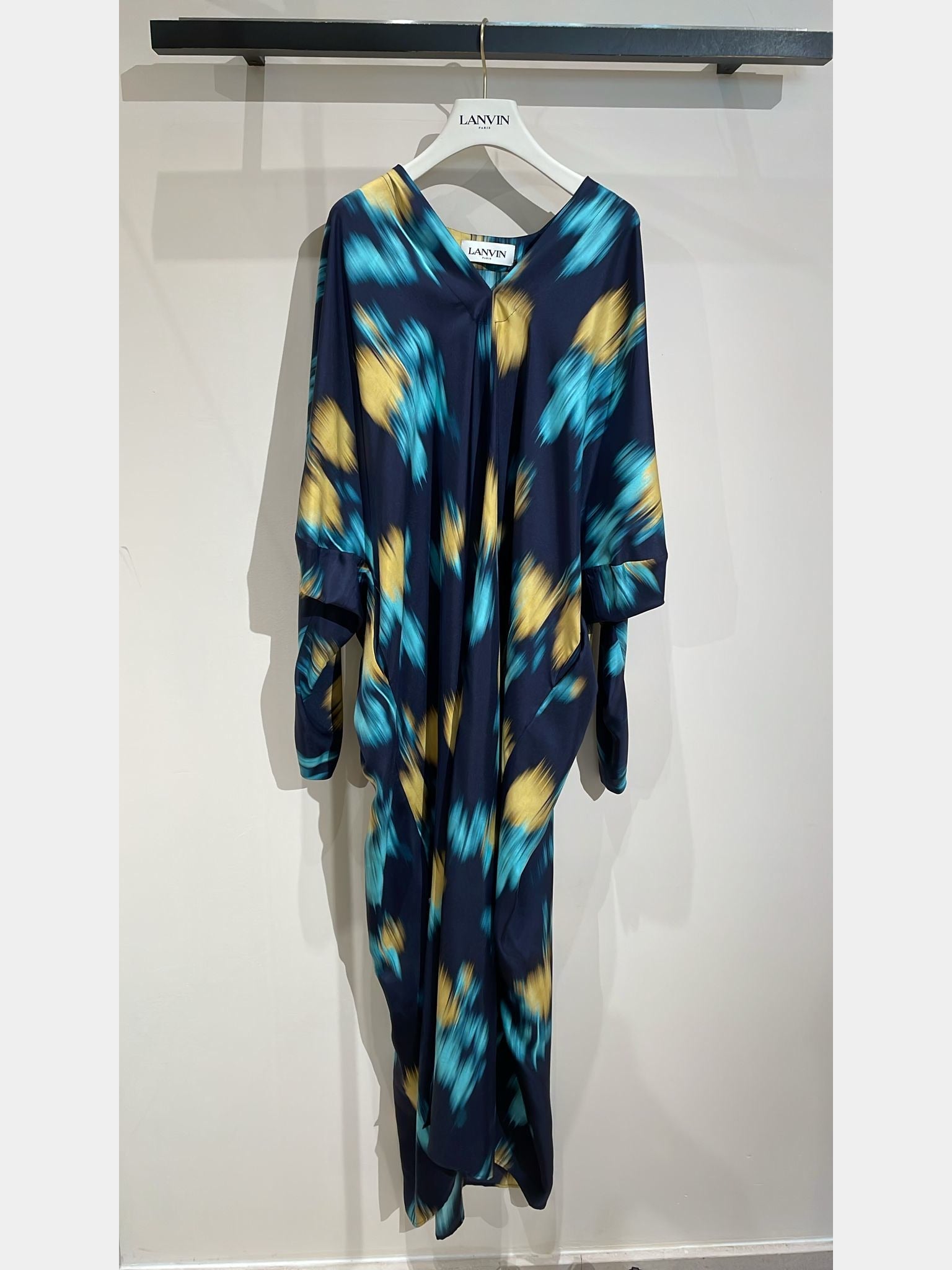 Lanvin Printed Kaftan Dress Thunder 277Lanvin
