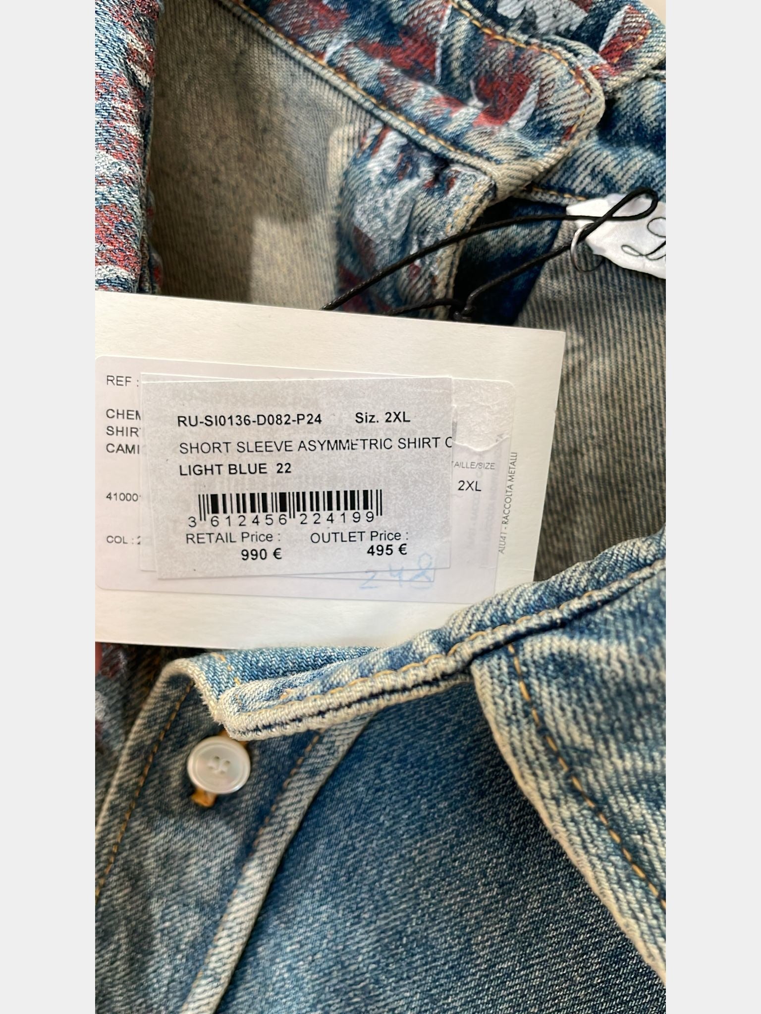 Lanvin Short Sleeve Asymmetric ShirtLanvin