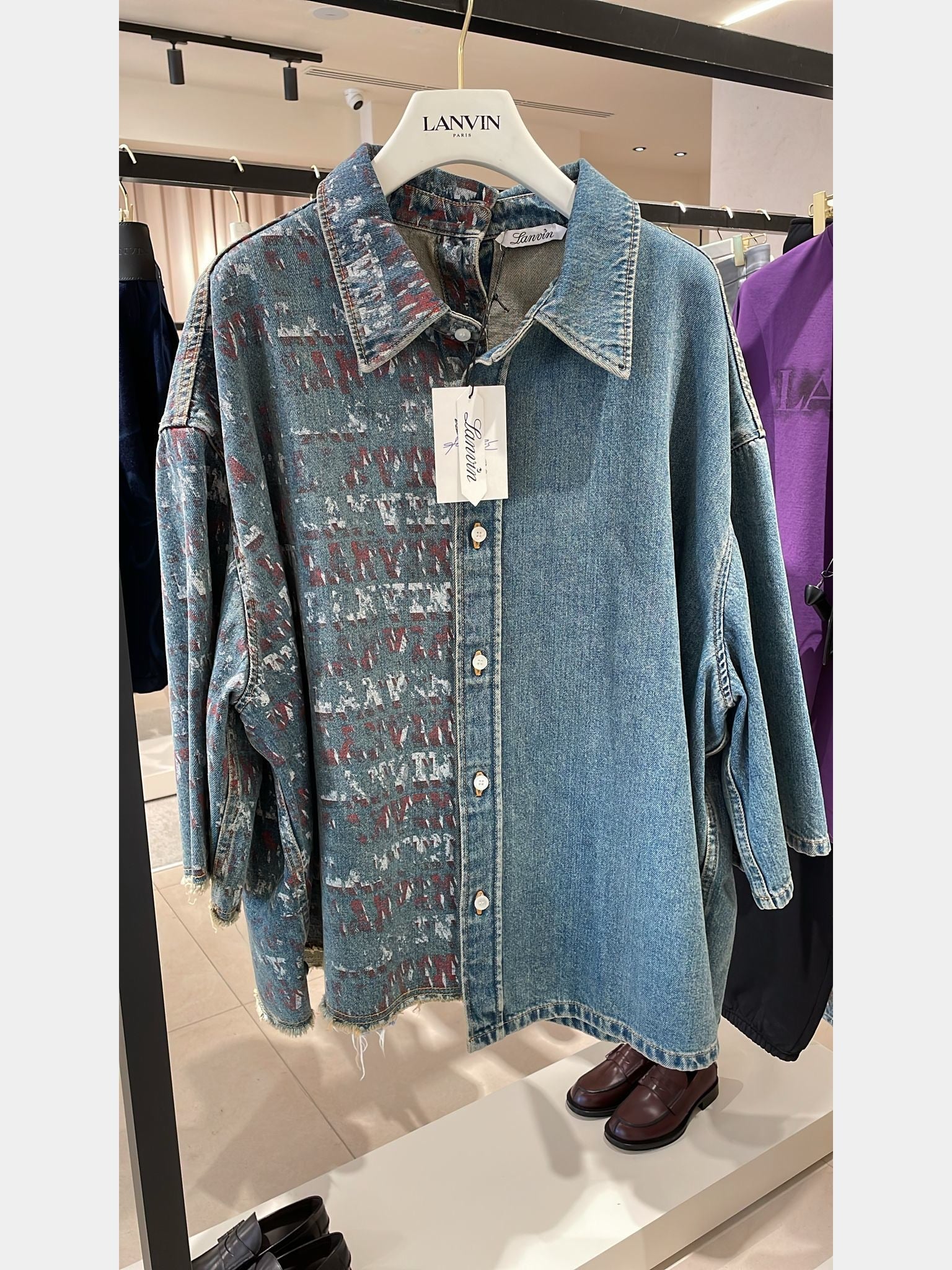 Lanvin Short Sleeve Asymmetric ShirtLanvin