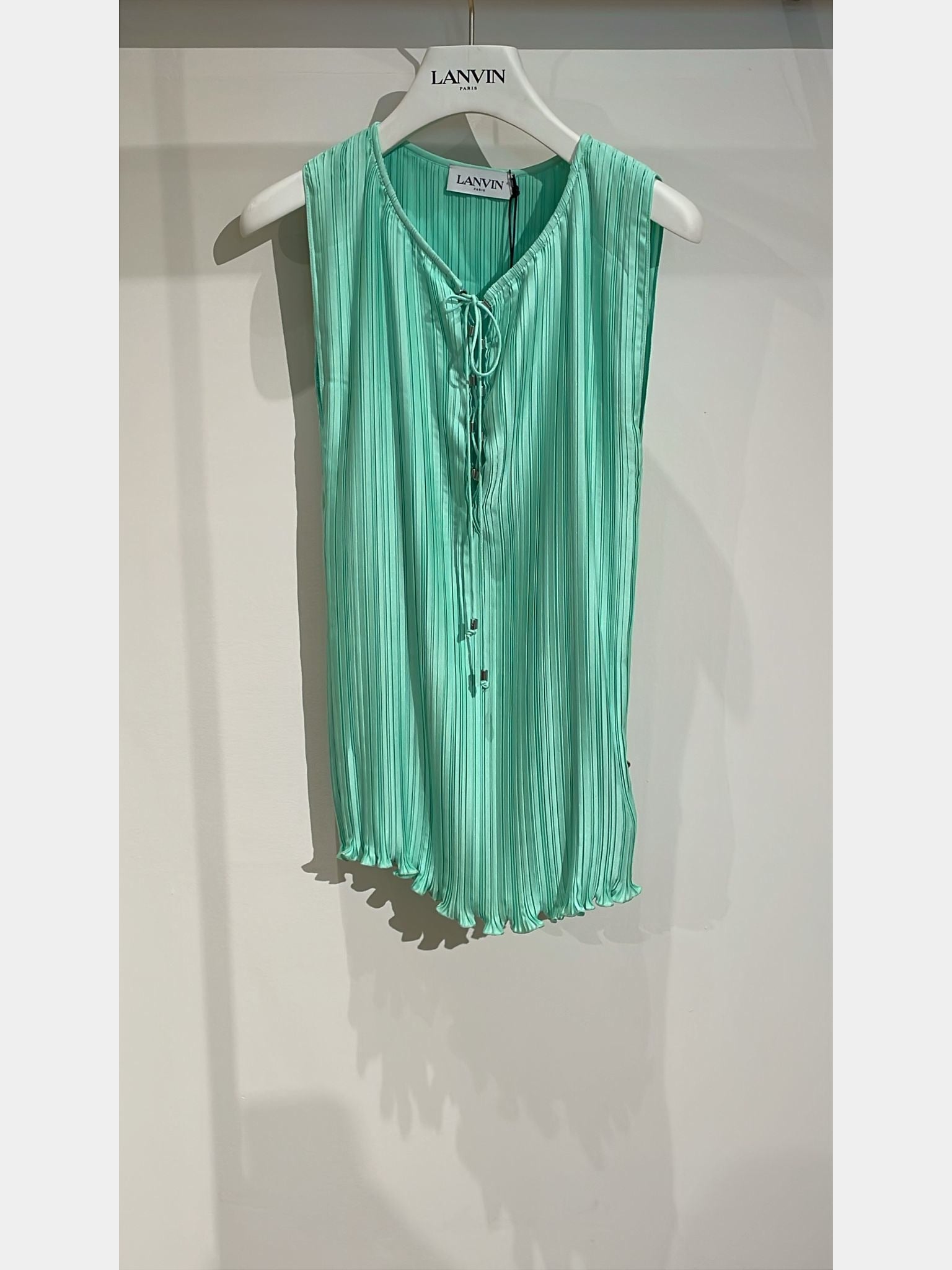 Lanvin Sleeveless Blouse with Open TieLanvin