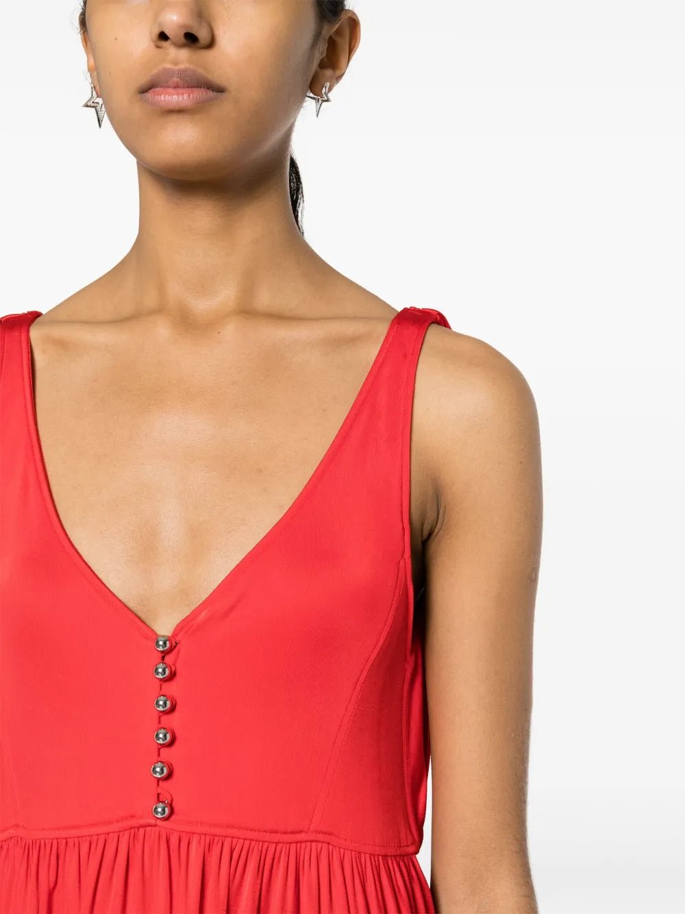 Lanvin Sleeveless Gathered Short DressLanvin