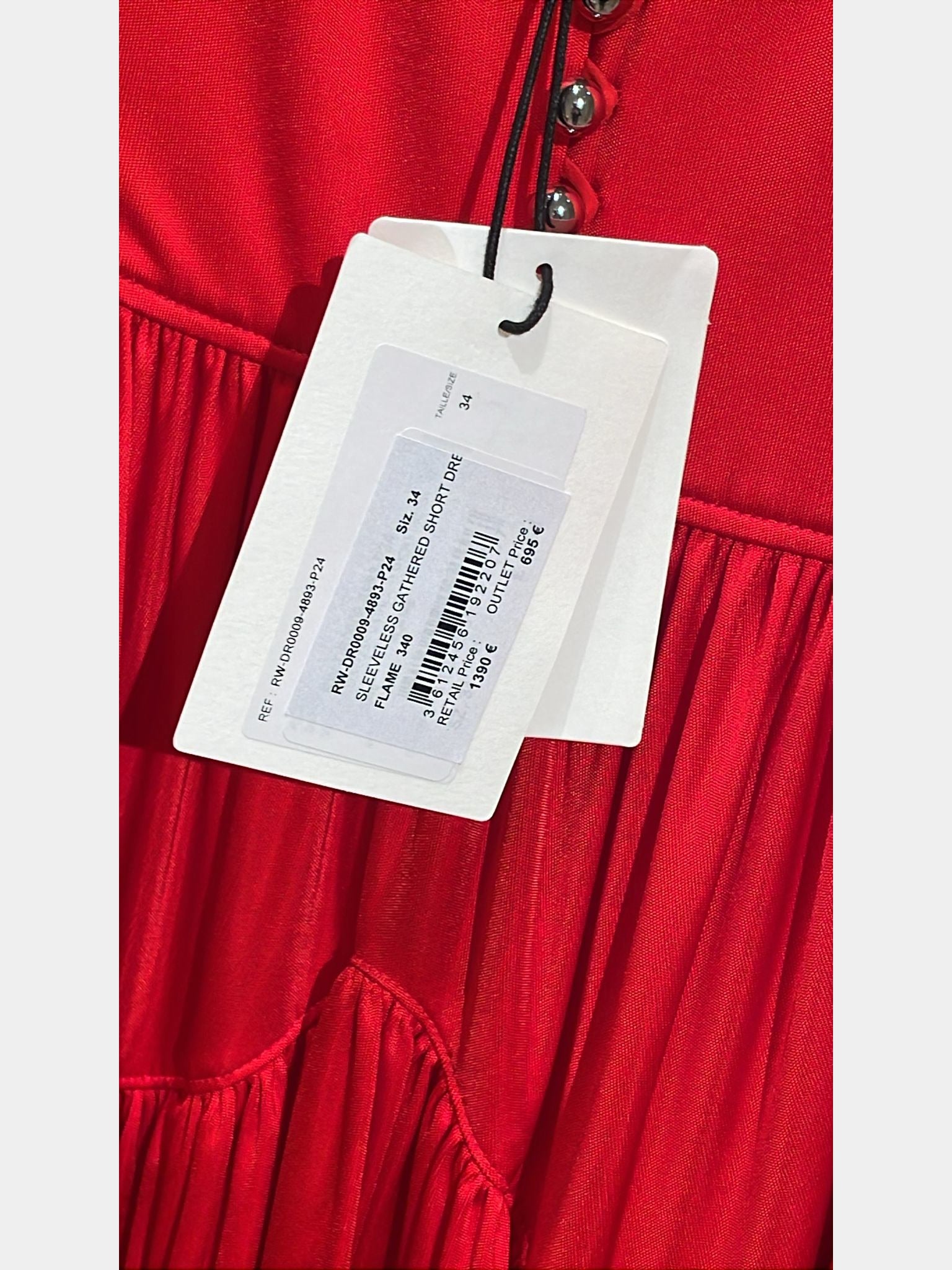 Lanvin Sleeveless Gathered Short DressLanvin