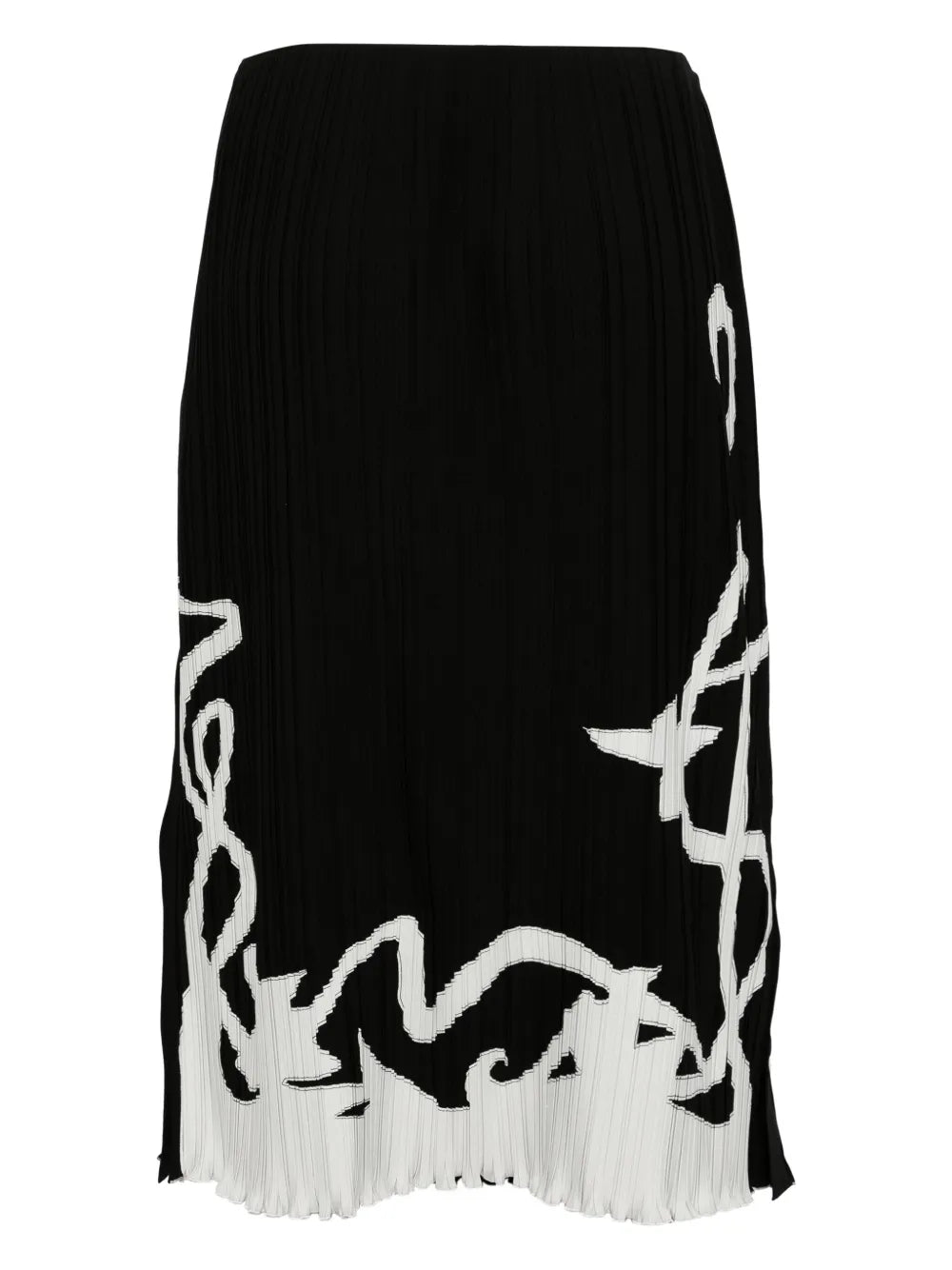Lanvin Two - Tone Pleated SkirtLanvin