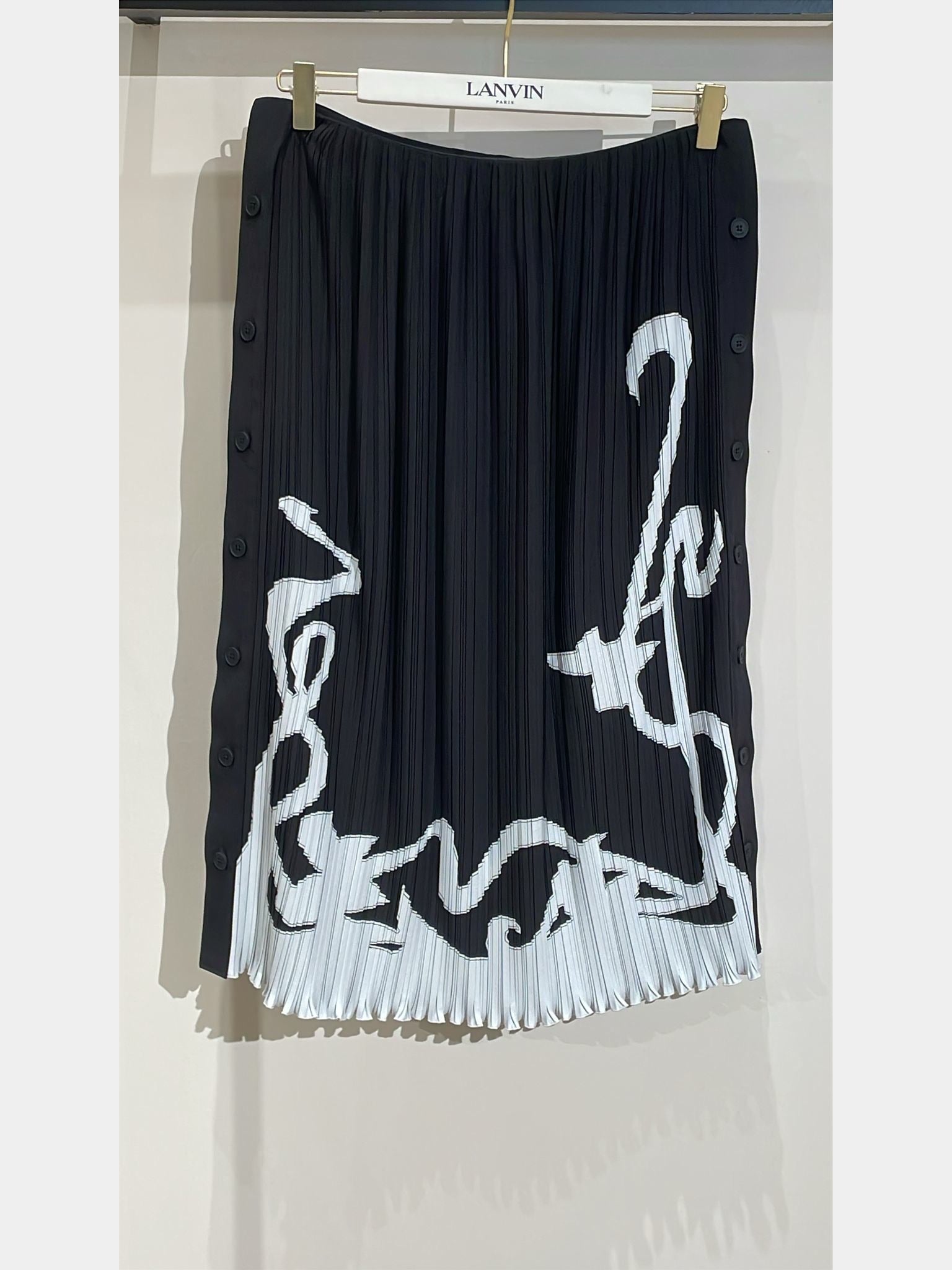 Lanvin Two - Tone Pleated SkirtLanvin