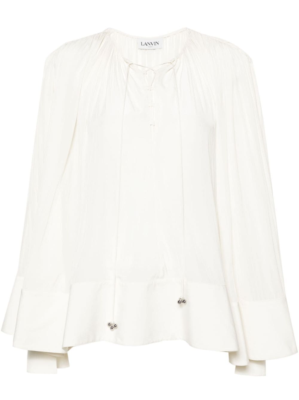 Lanvin White Long - Sleeved Blouse - WomenLanvin