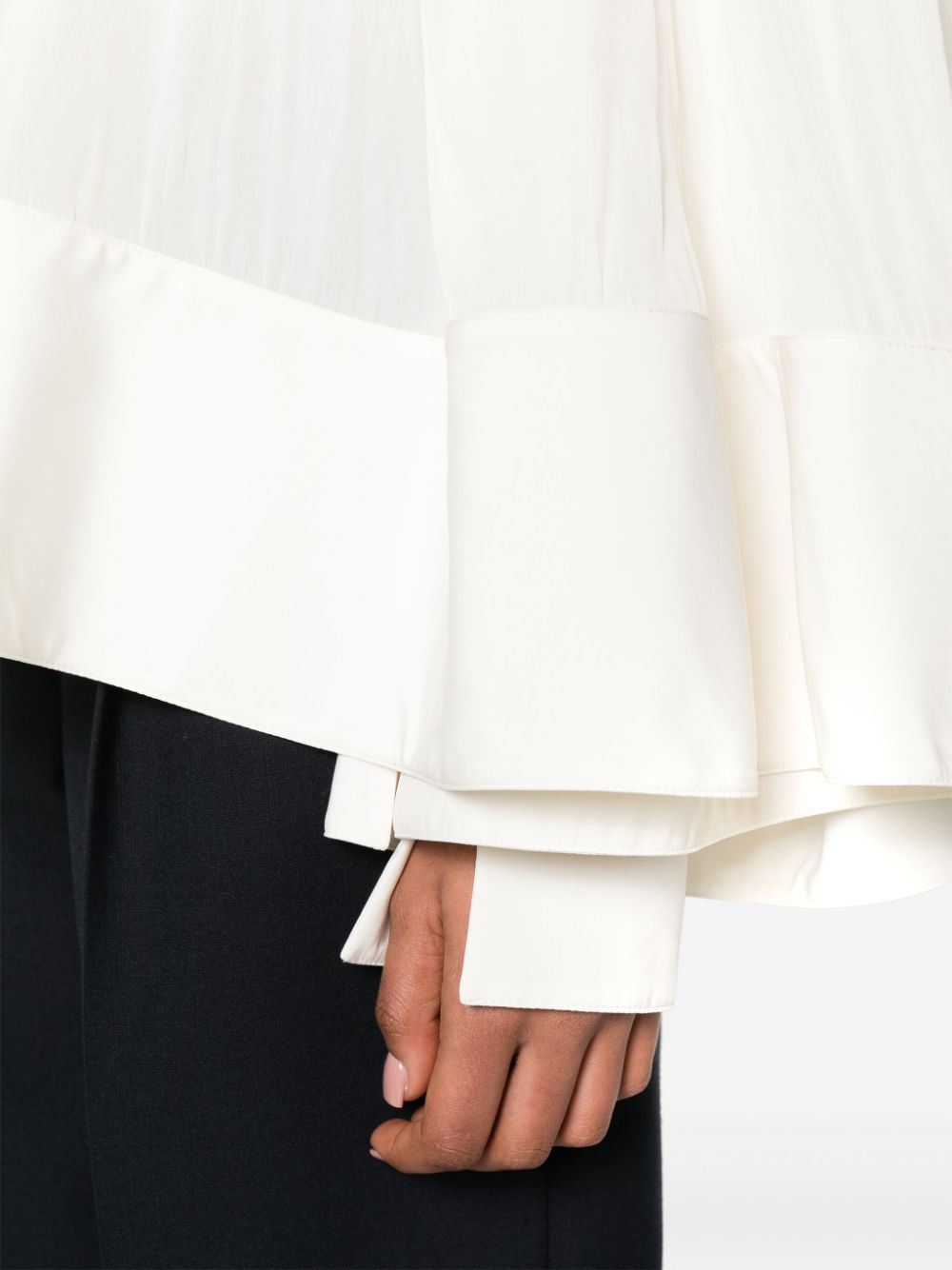 Lanvin White Long - Sleeved Blouse - WomenLanvin