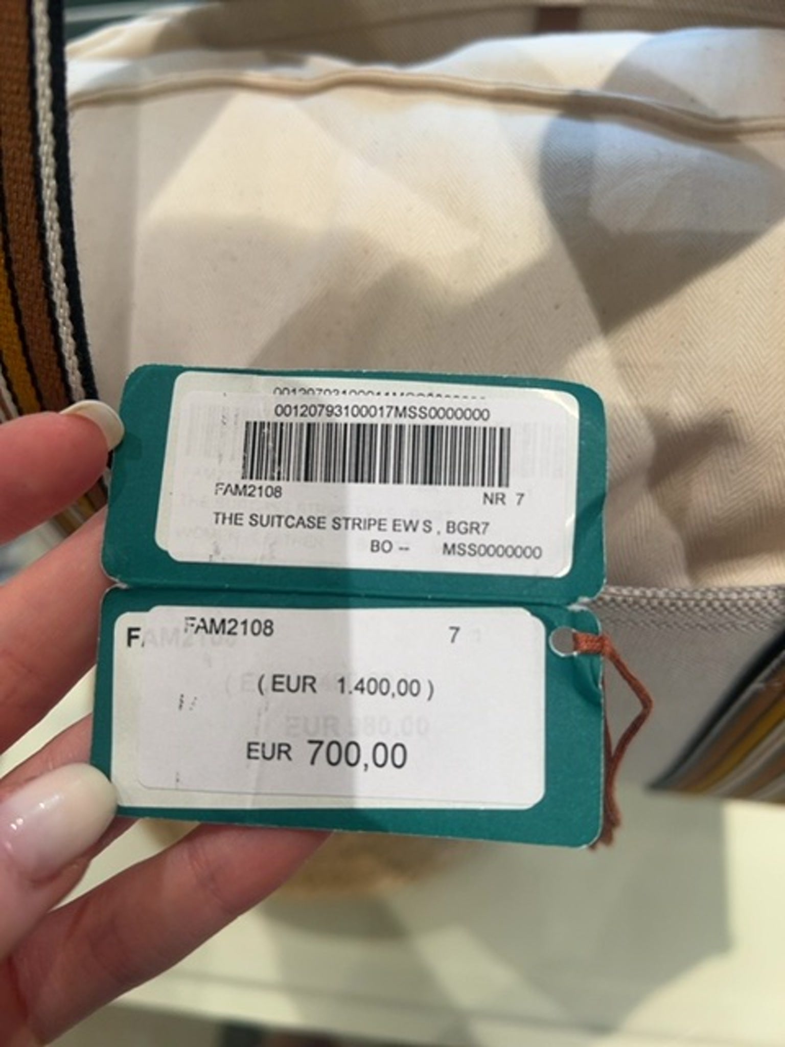 Loro Piana Damska Torba The Suitcase Stripe FAM2108Loro Piana