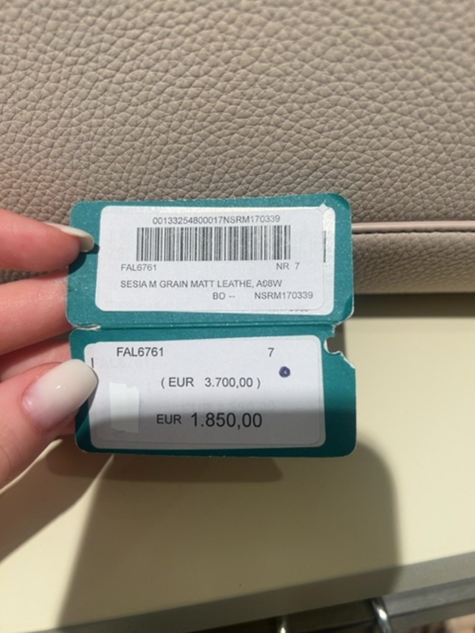 Loro Piana Damska Torebka szara Sesia M Grain Matt Leathe A08WLoro Piana