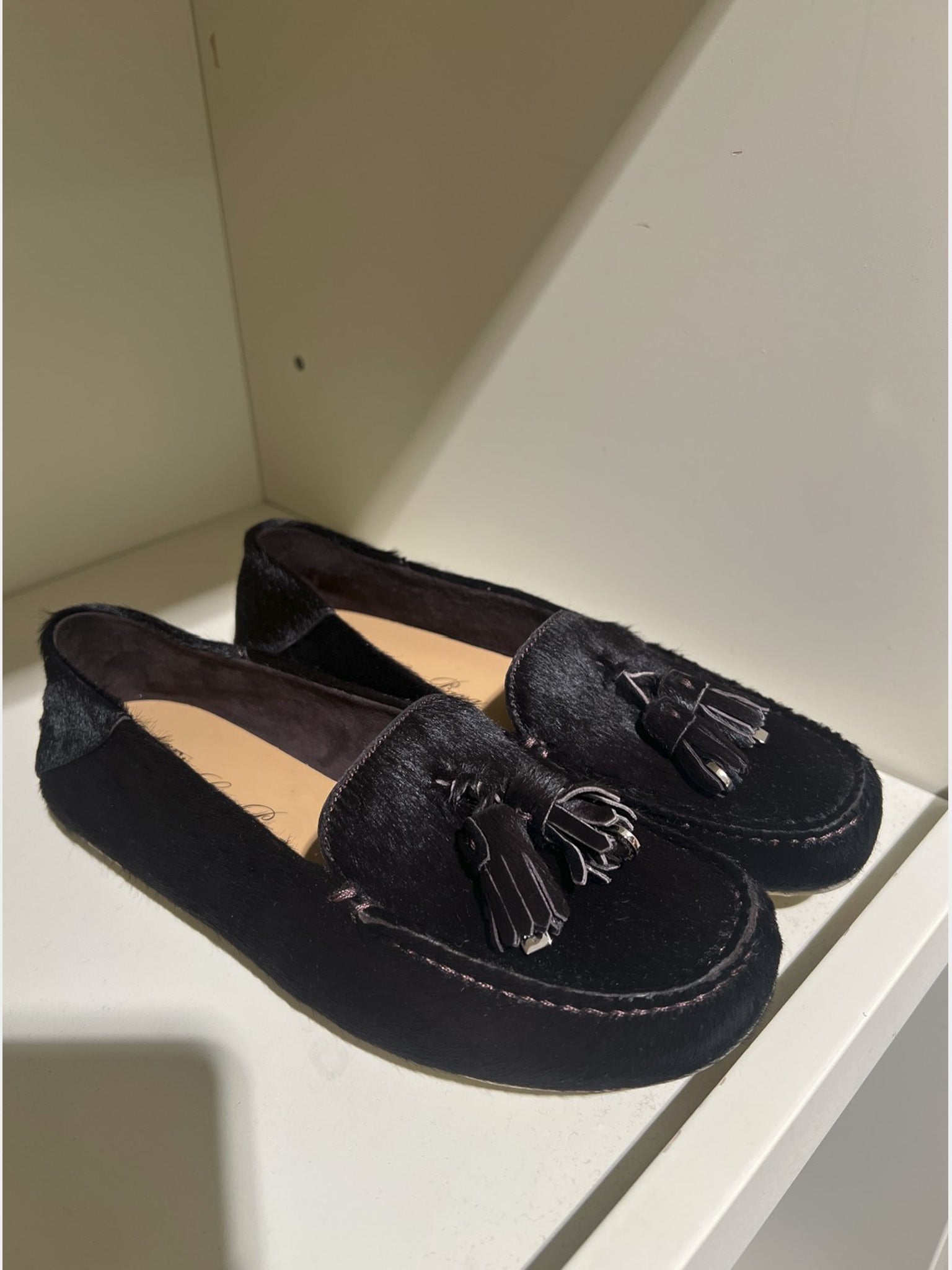Loro Piana Damskie Buty Czarne Dot Sole Walk Suede FAN0109Loro Piana
