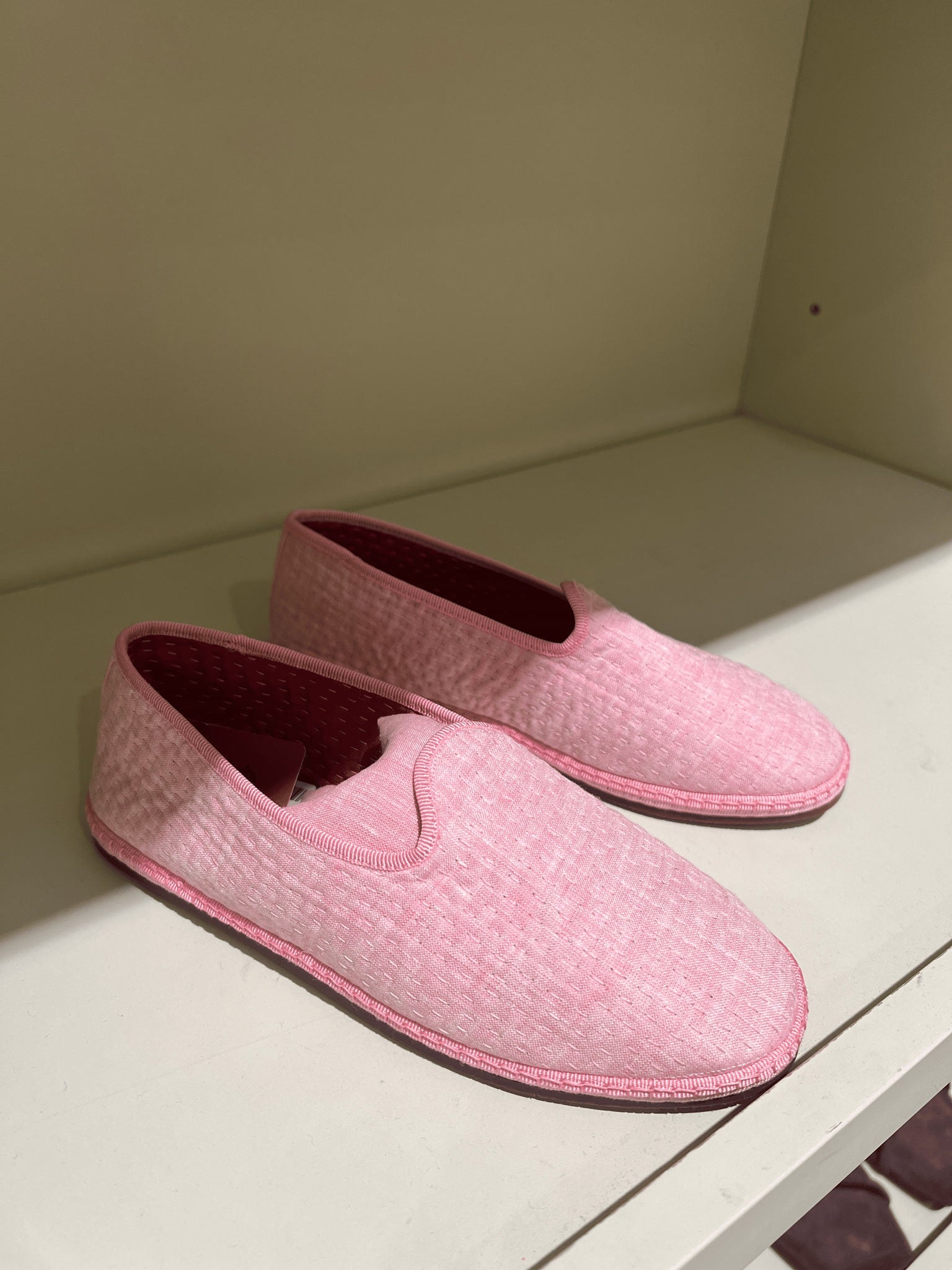 Loro Piana Damskie Buty Różowe Laguna Furlane Linen Mate FAN1516Loro Piana