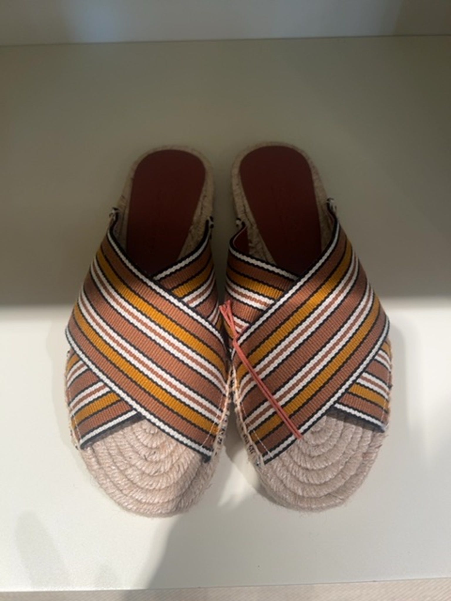 Loro Piana Damskie Sandały w paski Suitcase Stripes Cross SL FK4VLoro Piana