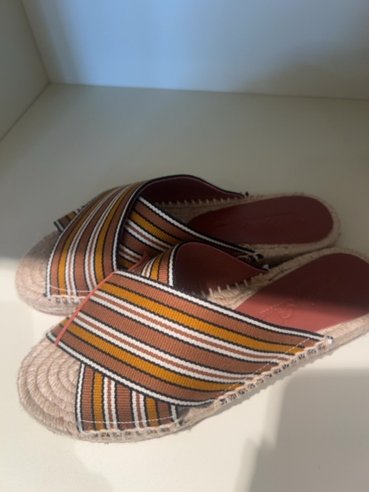 Loro Piana Damskie Sandały w paski Suitcase Stripes Cross SL FK4VLoro Piana