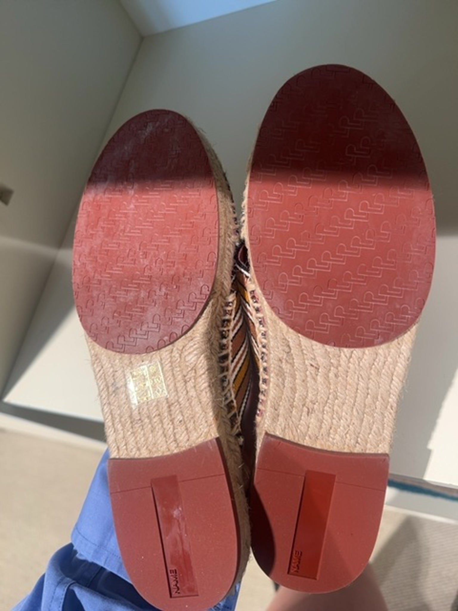 Loro Piana Damskie Sandały w paski Suitcase Stripes Cross SL FK4VLoro Piana