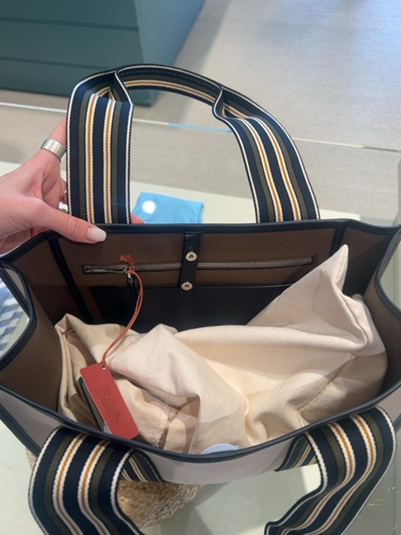 Loro Piana tote bag The Suitcase Stripe FAM9785Loro Piana