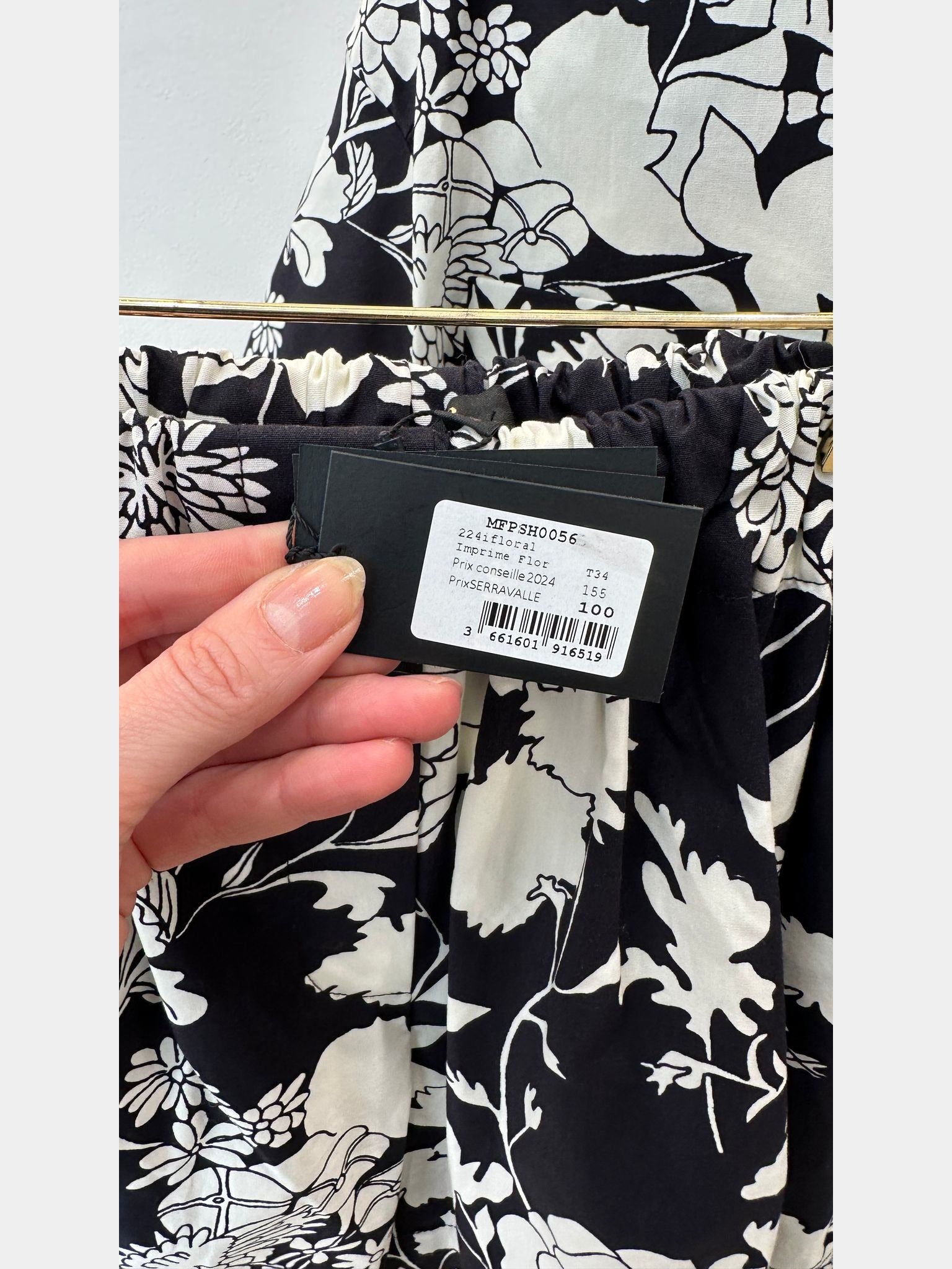 Maje Patterned Cotton ShortsMaje