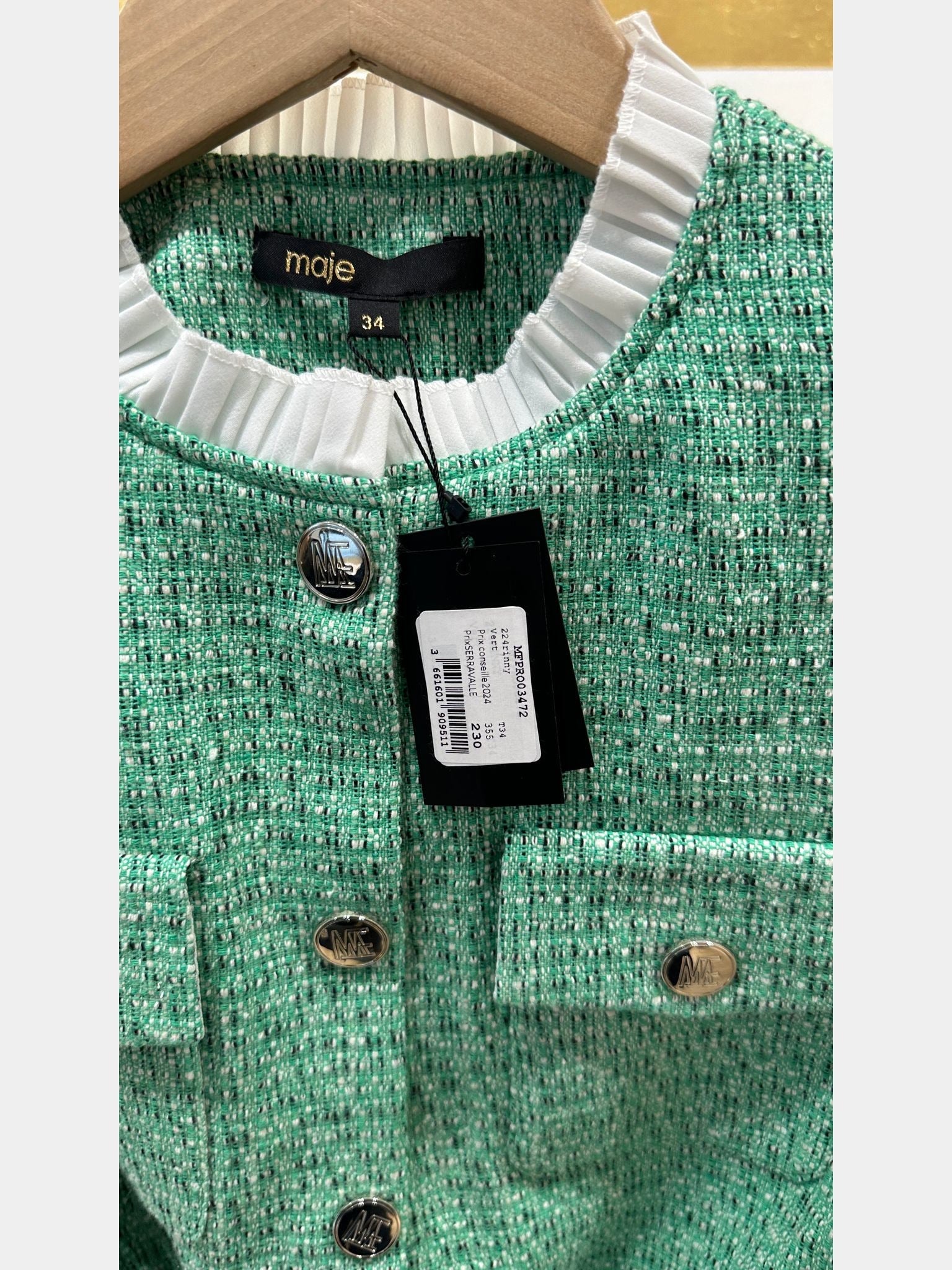 Maje Rinny Shirt Dress VertMaje