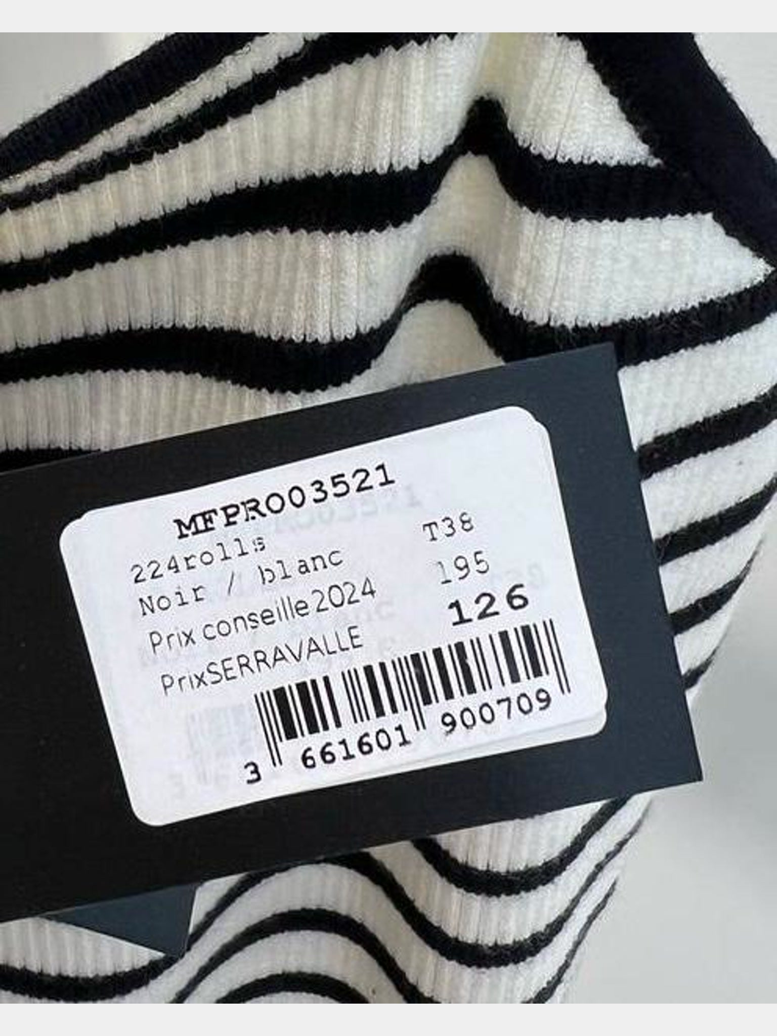 Maje Striped Ribbed Mini DressMaje