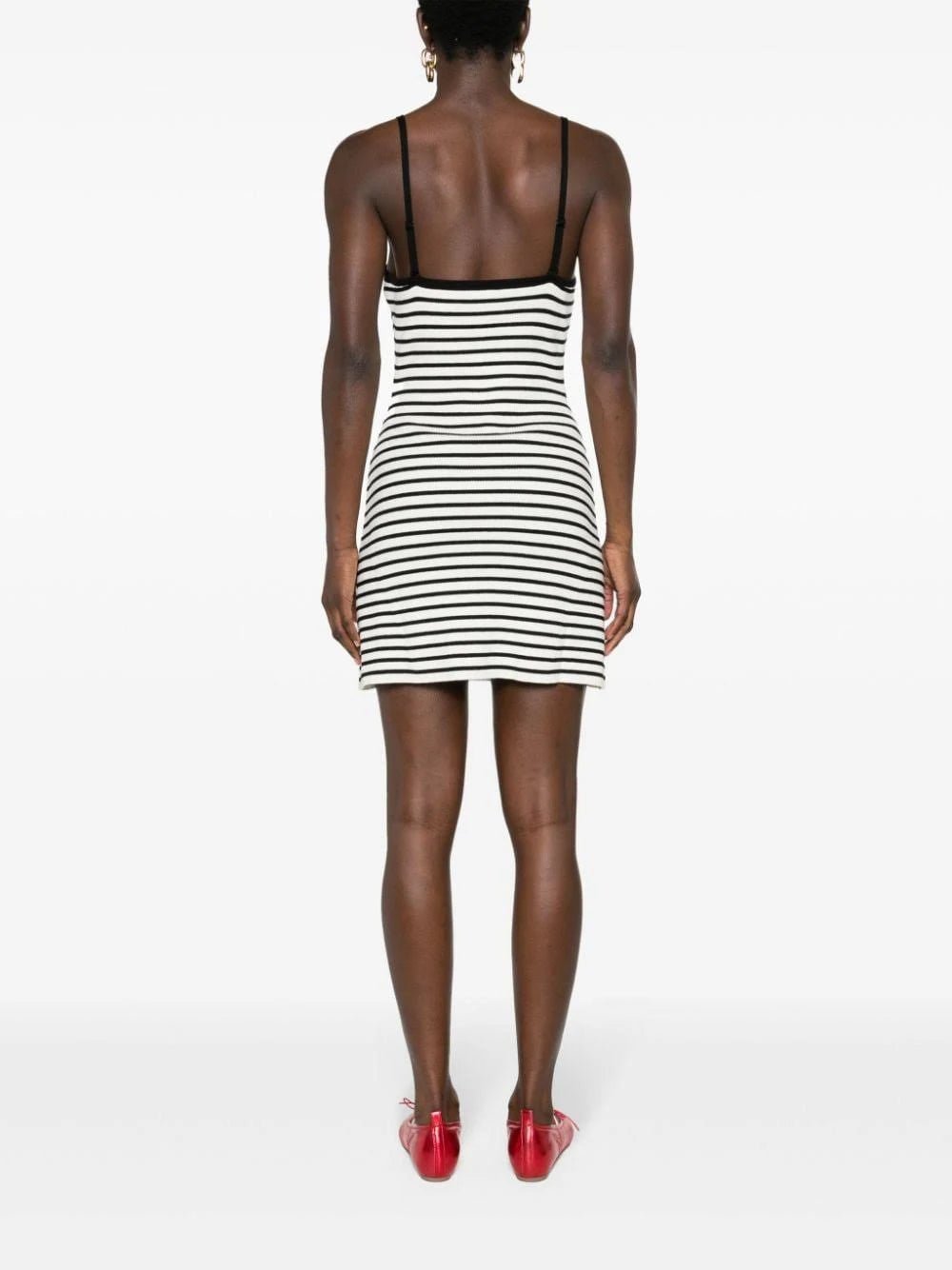 Maje Striped Ribbed Mini DressMaje