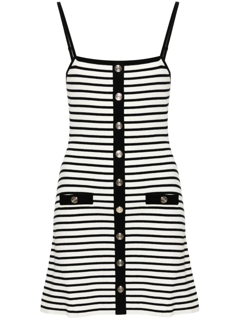 Maje Striped Ribbed Mini DressMaje