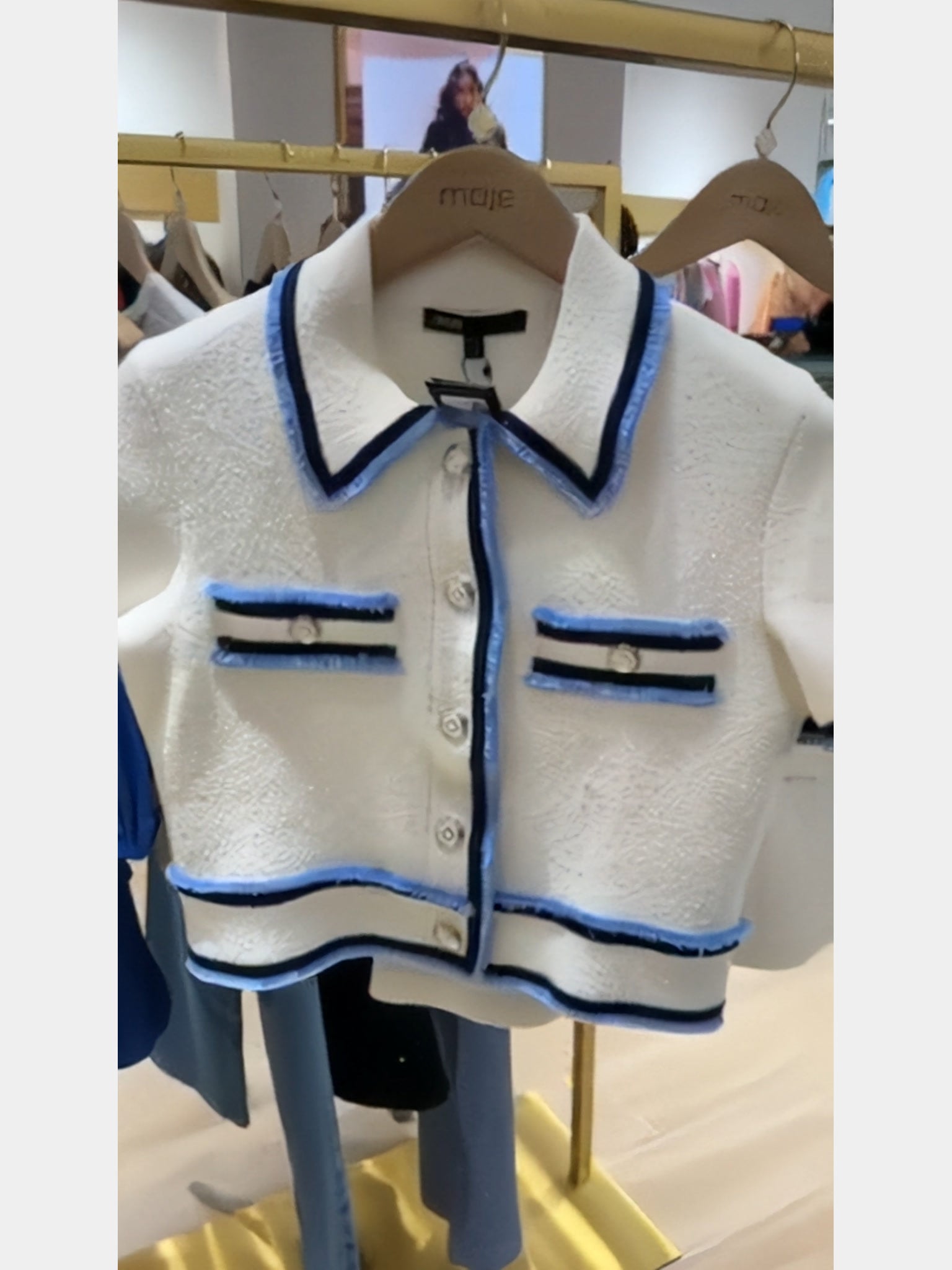 Maje Terry Knit CardiganMaje