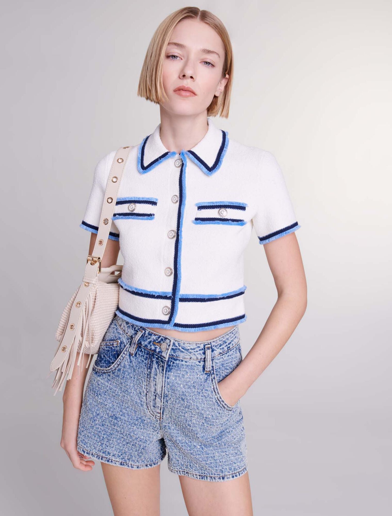 Maje Terry Knit CardiganMaje