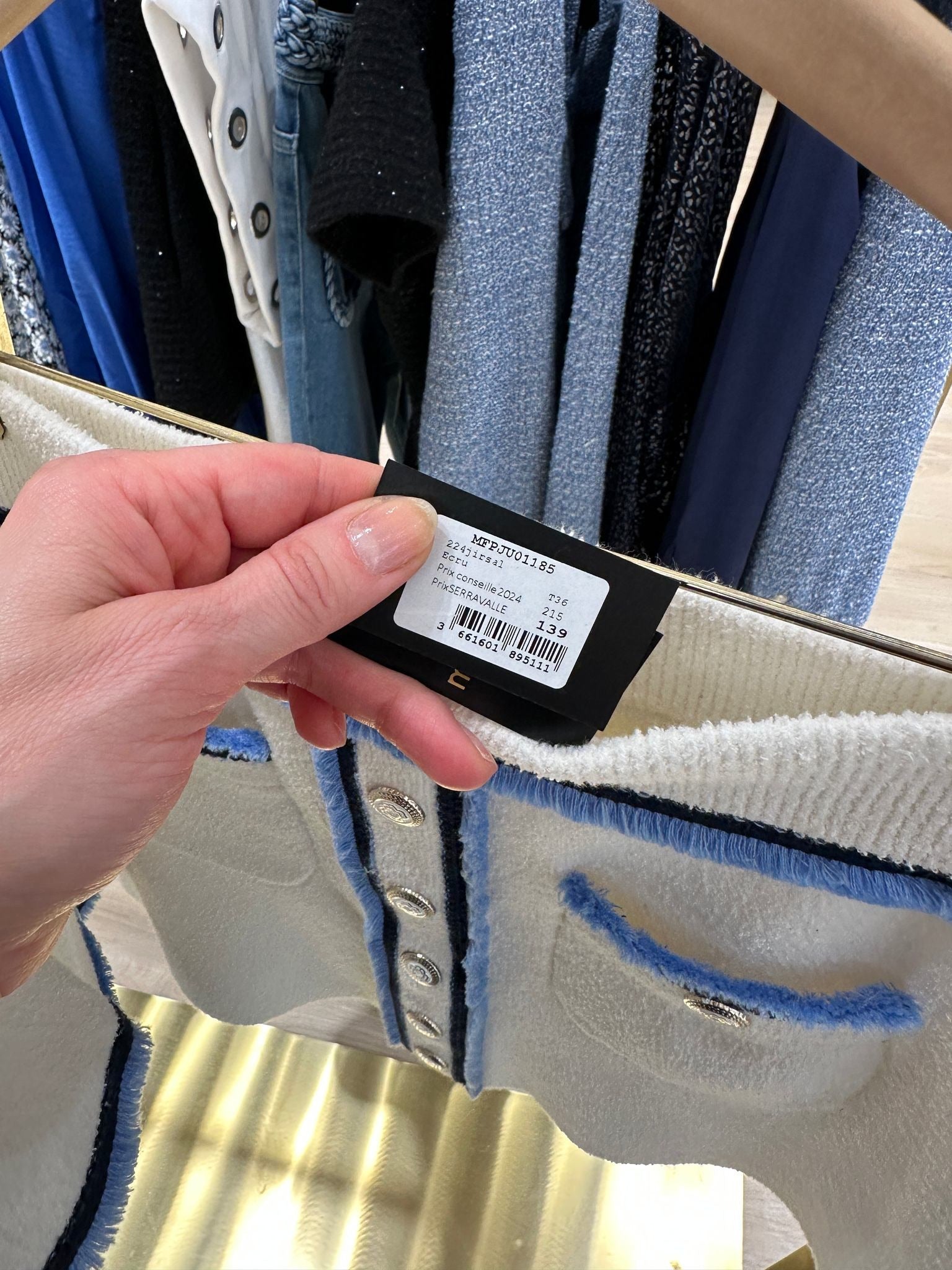 Maje Terry Knit SkirtMaje