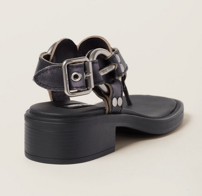 Miu Miu Bleached leather thong sandalsMiu Miu