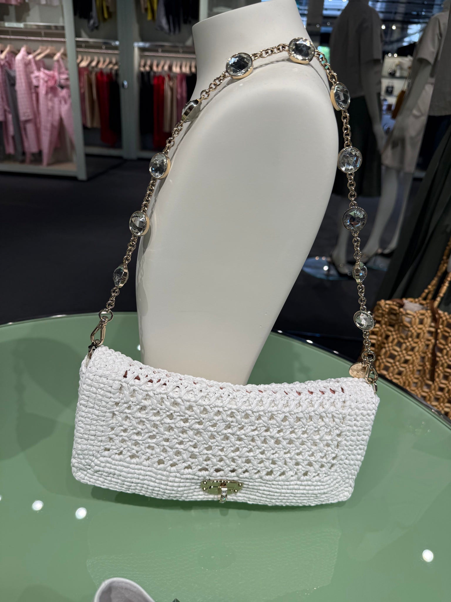 MIU MIU Crochet Shoulder Bag whiteMiu Miu