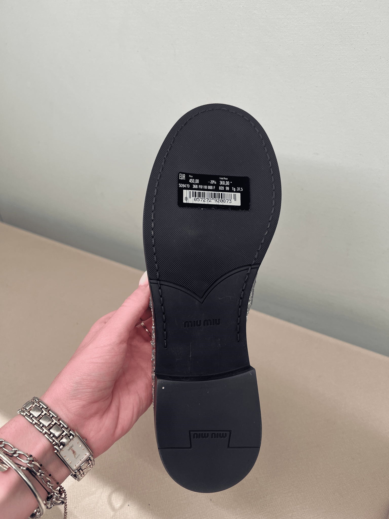 Miu Miu damskie buty srebrne 5D947DMiu Miu