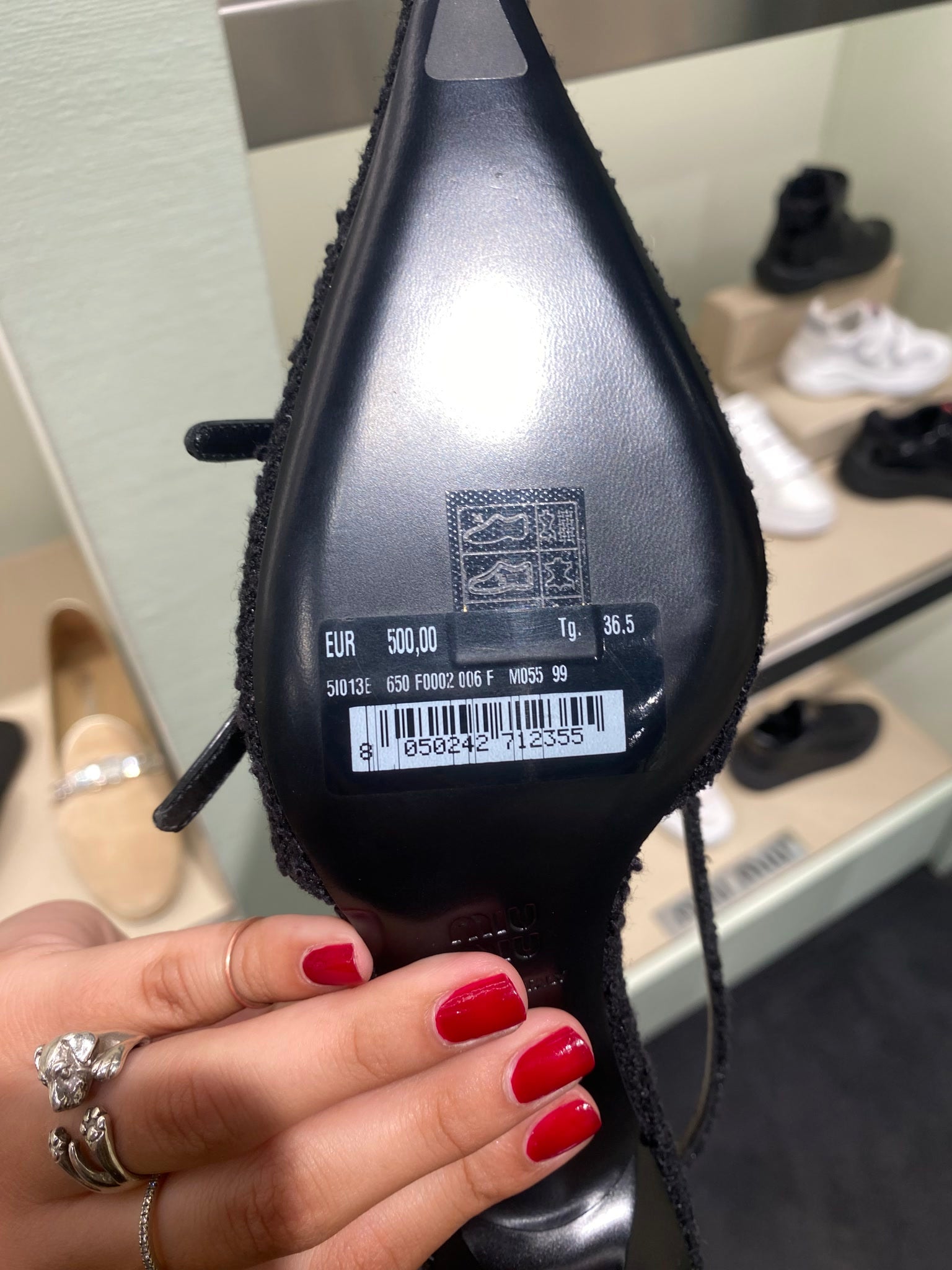 Miu Miu Damskie szpilki 36.5 czarneMiu Miu