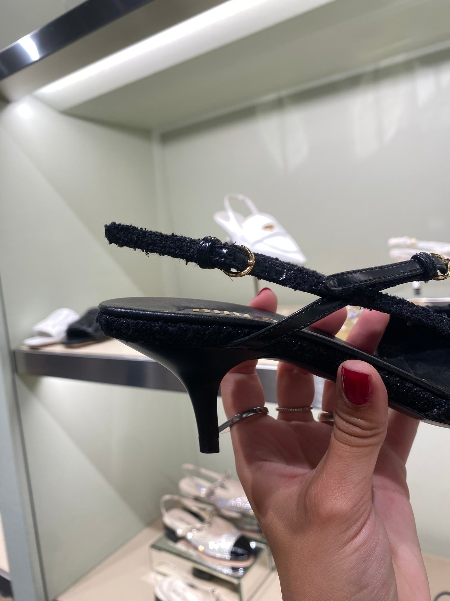 Miu Miu Damskie szpilki 36.5 czarneMiu Miu