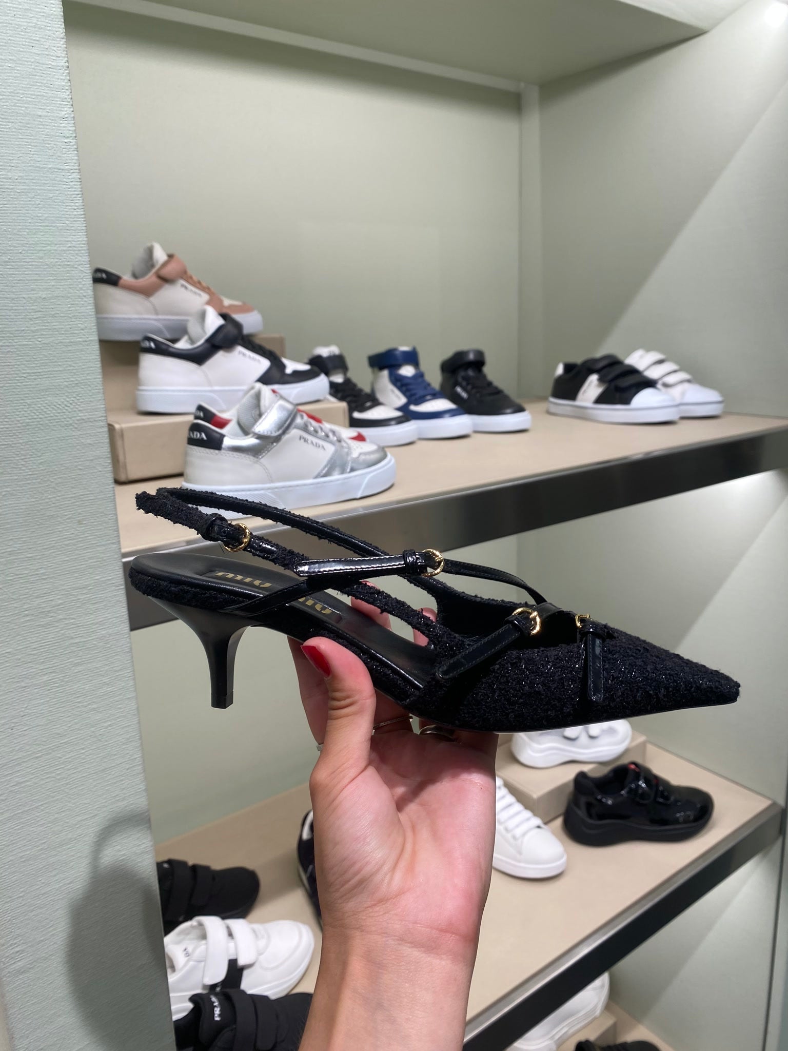 Miu Miu Damskie szpilki 36.5 czarneMiu Miu