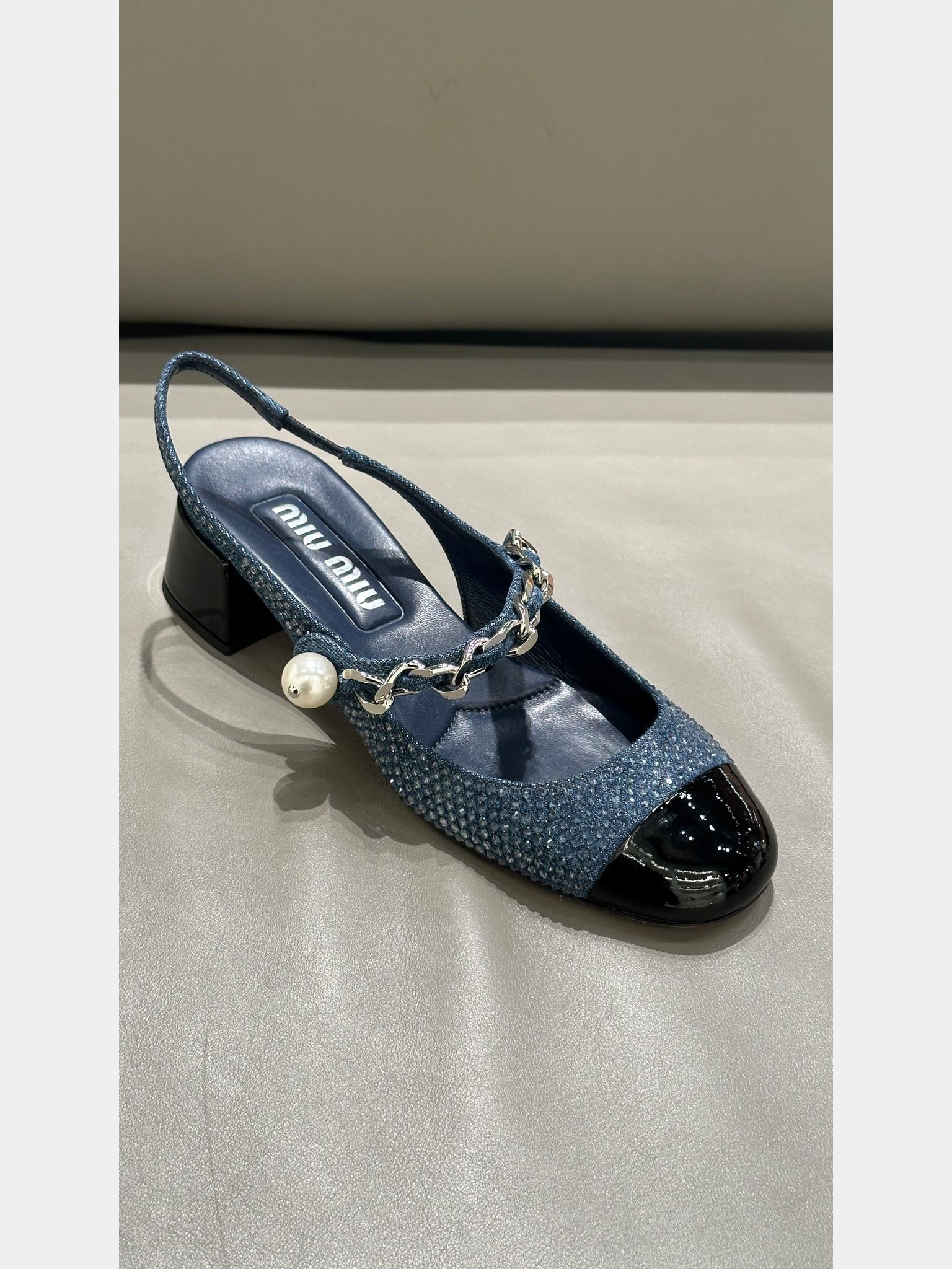 Miu Miu Embellished Slingback ShoesMiu Miu