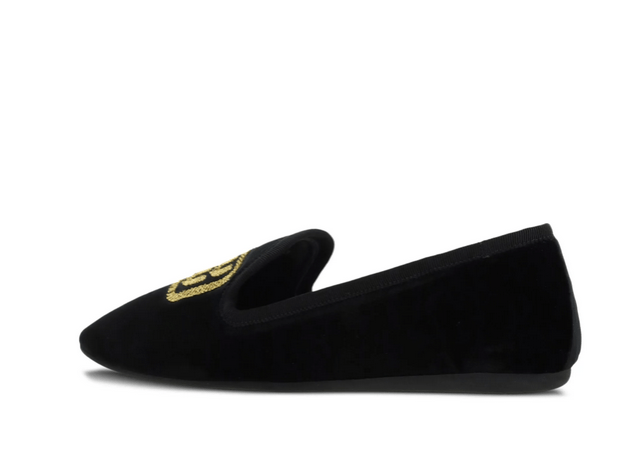 Miu Miu embroidered - logo slippers blackMiu Miu