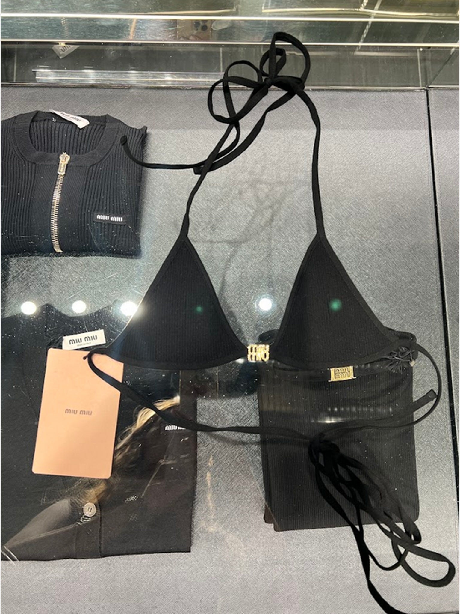 Miu Miu góra od bikini CzarnaMiu Miu
