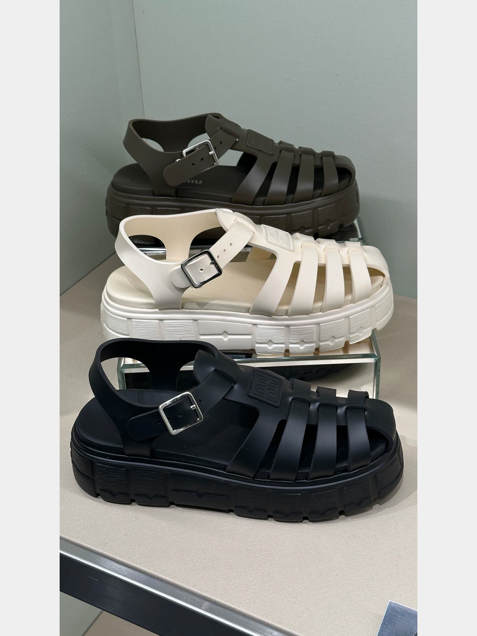 Miu Miu Jelly Sandals GreenMiu Miu