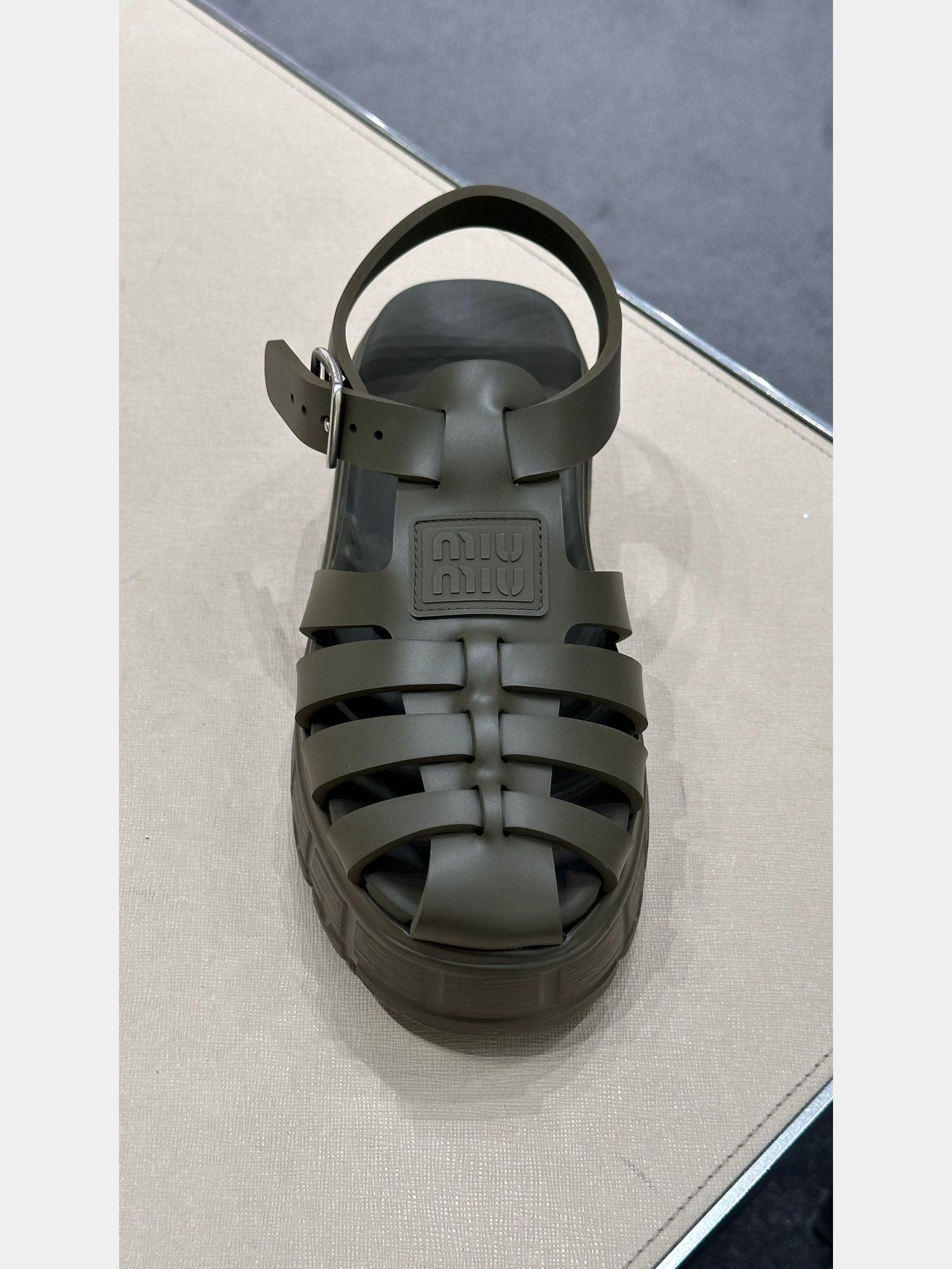 Miu Miu Jelly Sandals GreenMiu Miu