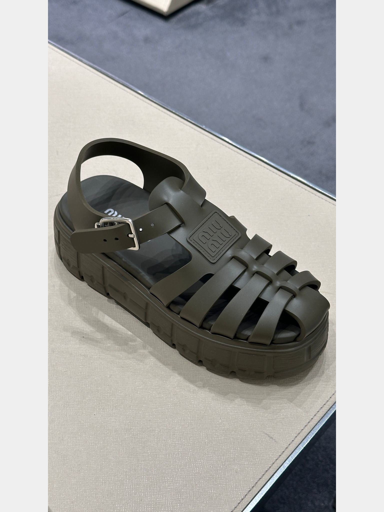 Miu Miu Jelly Sandals GreenMiu Miu