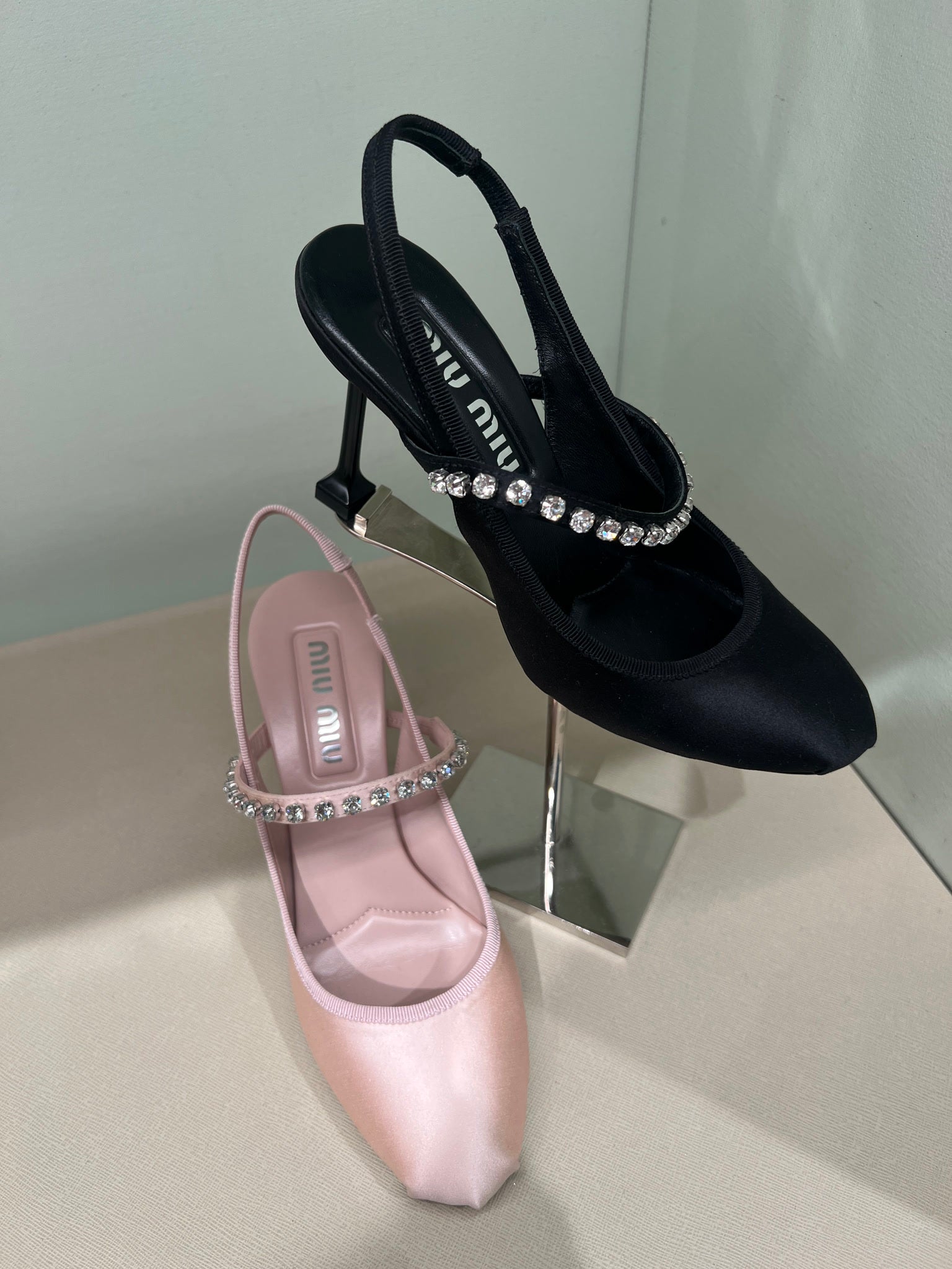 Miu Miu Satin slingback pumps pinkMiu Miu