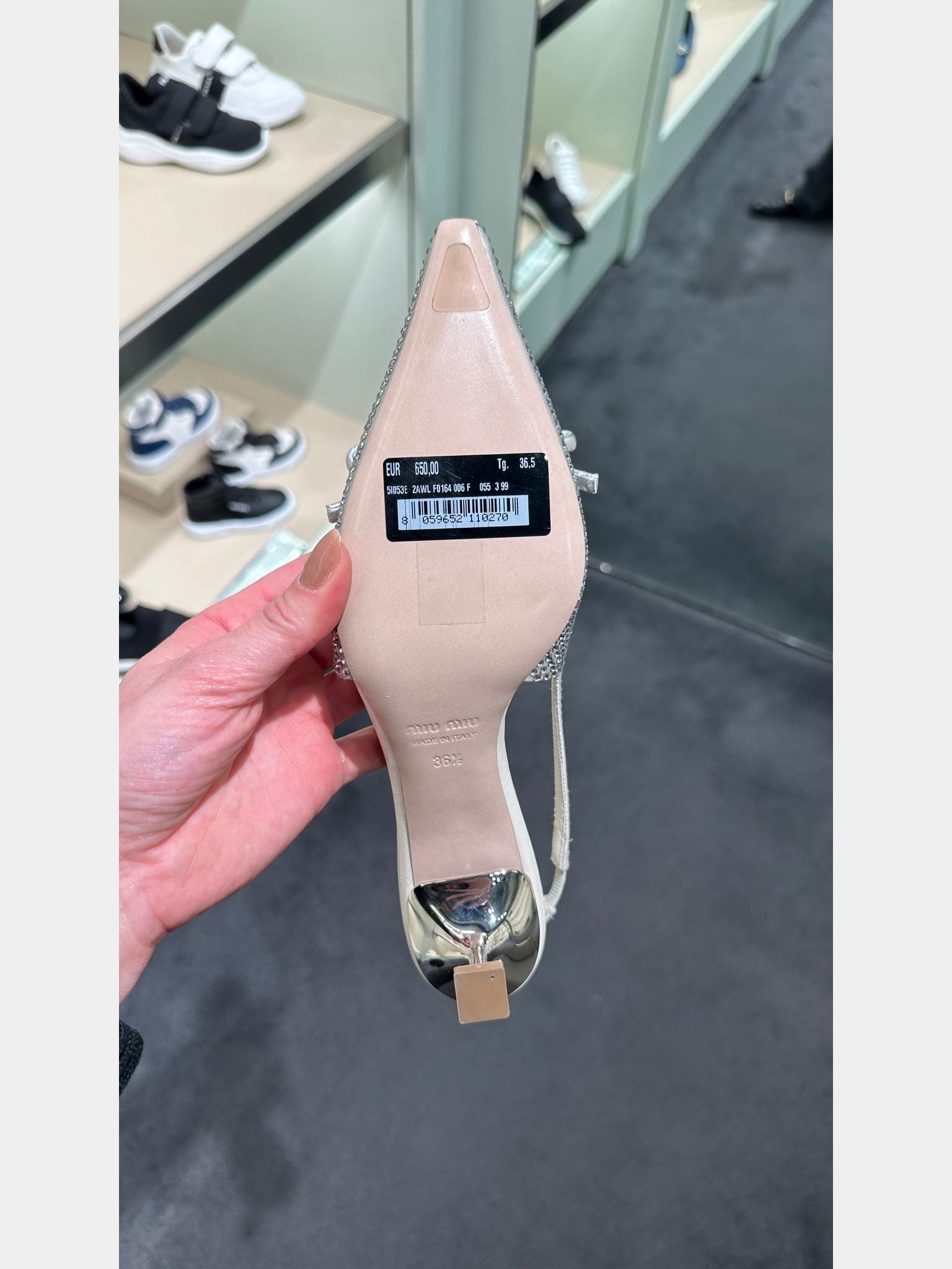 Miu Miu Silver heel sandalsMiu Miu