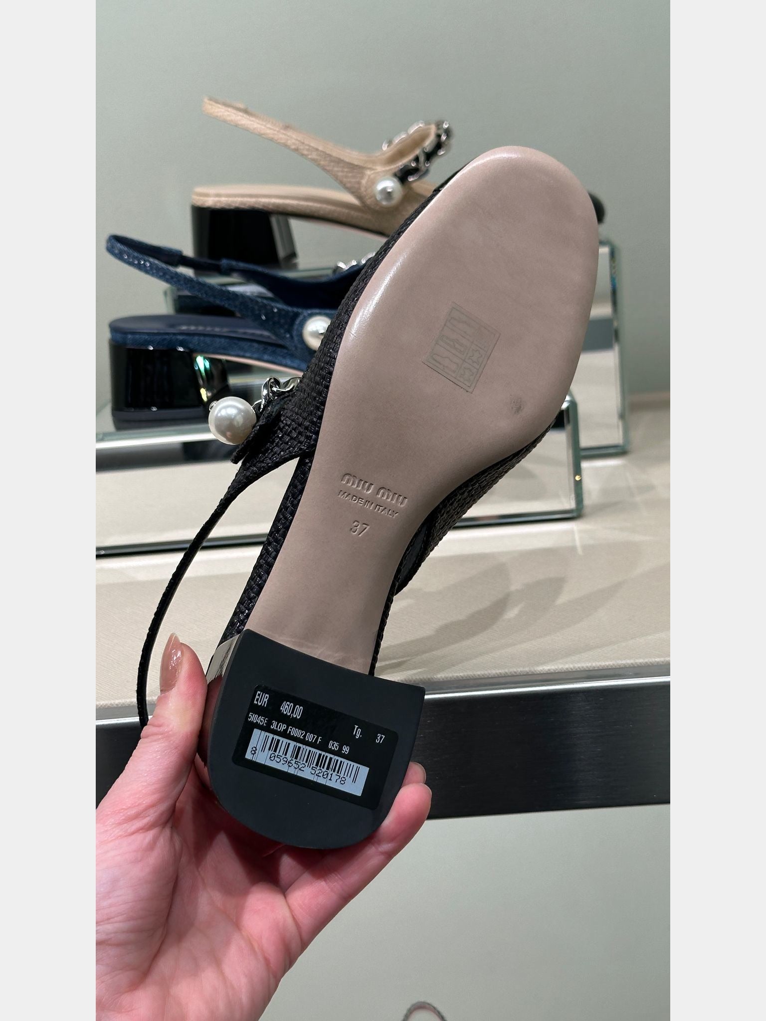 Miu Miu Slingback Block Heel blackMiu Miu
